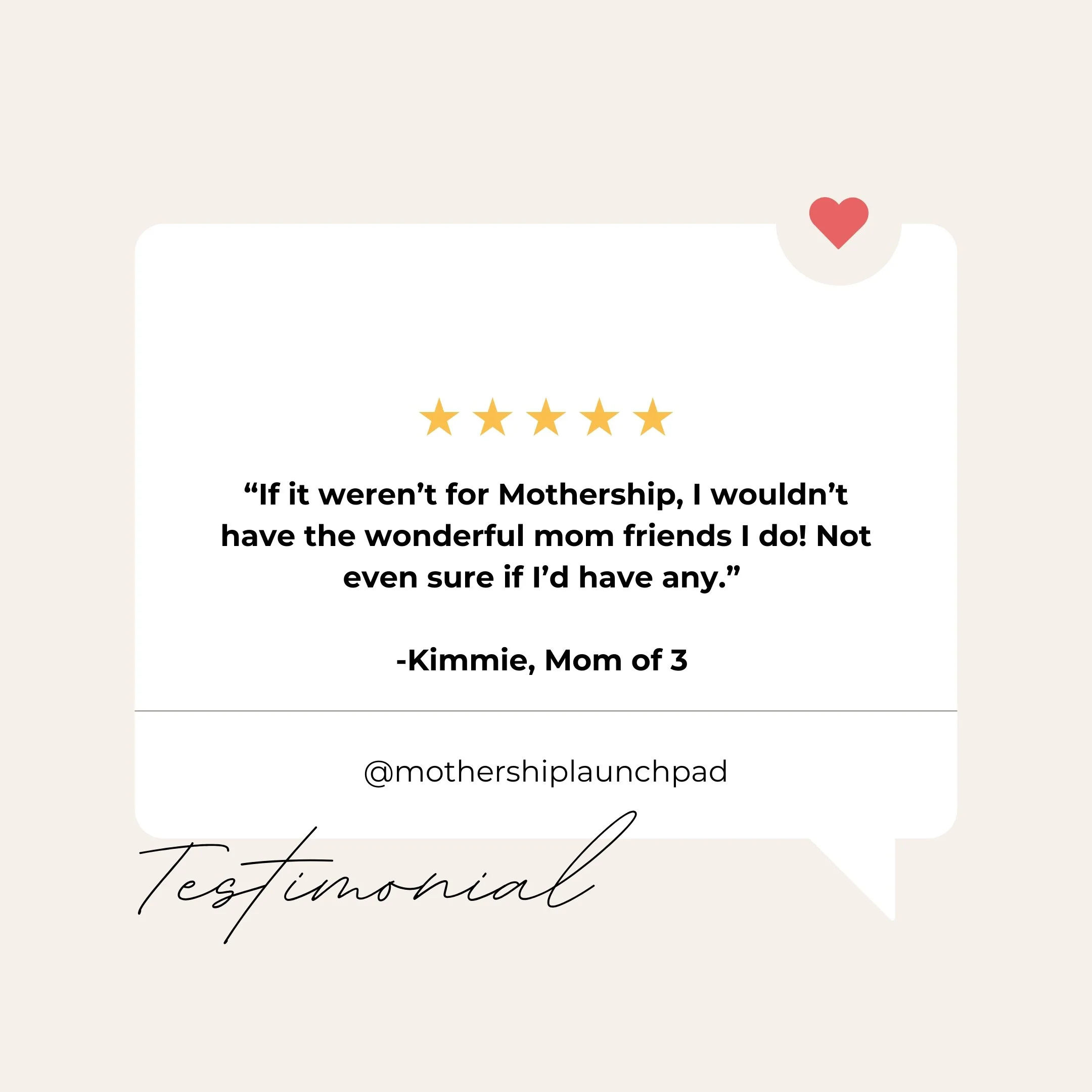 New Mom Group Testimonial