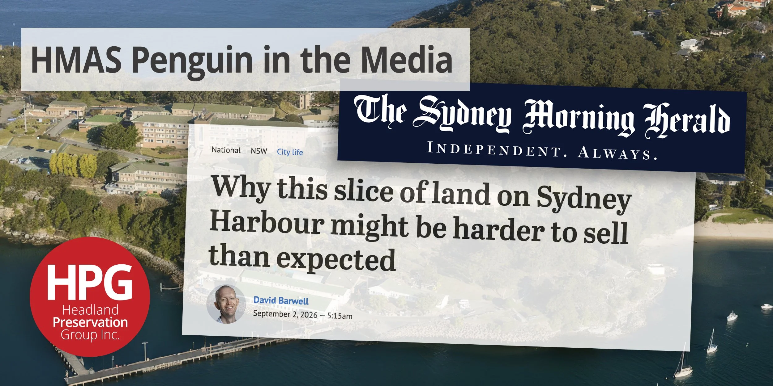 Sydney Morning Herald: "Why this slice of land on Sydney Harbour might be harder to sell than expected"