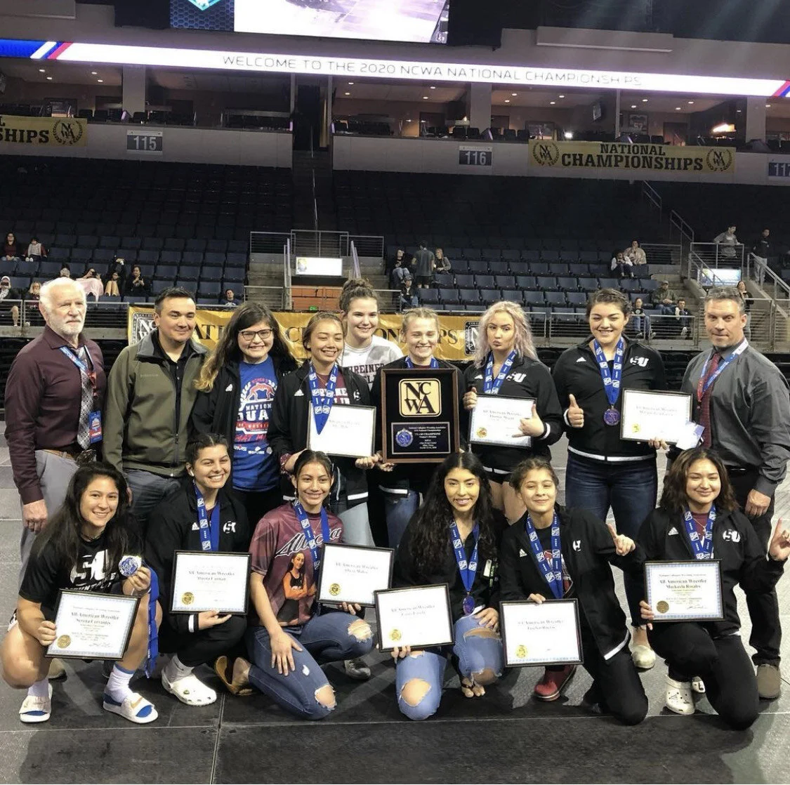 Schreiner won the 2020 NCWA Nationals team title in Allen, Texas. Photo courtesy of Schreiner University.