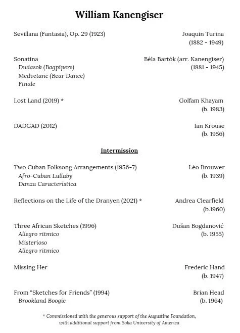 Concert Program