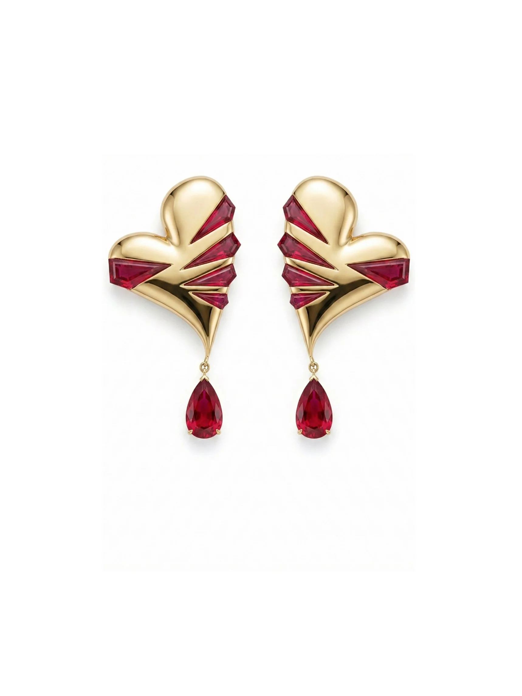 HOLD YOUR HEART earrings
18K gold and Ruby