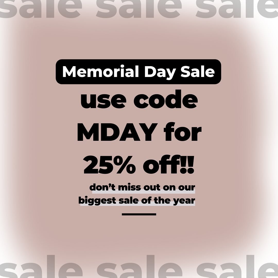 Memorial Day 🇺🇸 is almost here, and the celebration is starting! Enjoy 25% off the entire site as we honor the spirit of this special day.

#fitnessmotivation #gymsales #gymmotivation #workoutroutine #workoutvideos #memorialdaysale