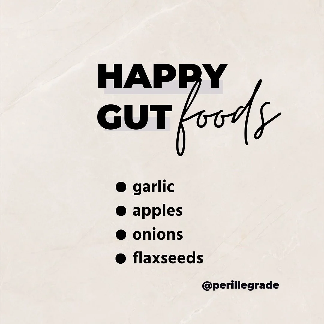 Happy Gut Foods: Prebiotic Boost 🍎

Prebiotics are special fibers that feed the good bacteria in your gut.

Both probiotics and prebiotics work together to keep your digestion happy &amp; healthy.

1️⃣ Garlic &ndash; Antibacterial &amp; antifungal. 
