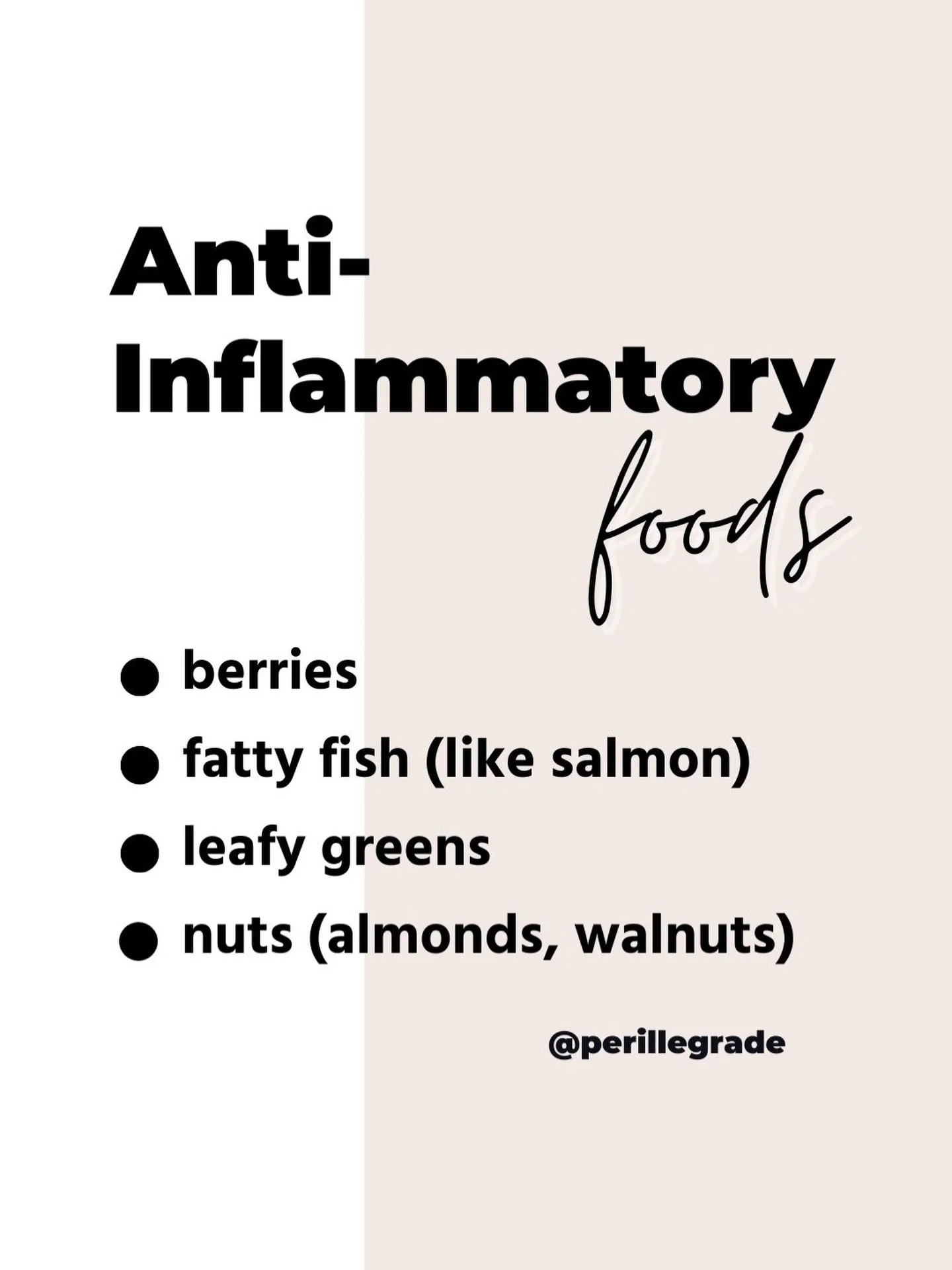4️⃣ Foods that help fight inflammation

If you want better recovery, less soreness, &amp; stronger performance&hellip; this matters.

1️⃣ Berries: loaded with antioxidants that help reduce muscle inflammation (blueberries,  strawberries, blackberries