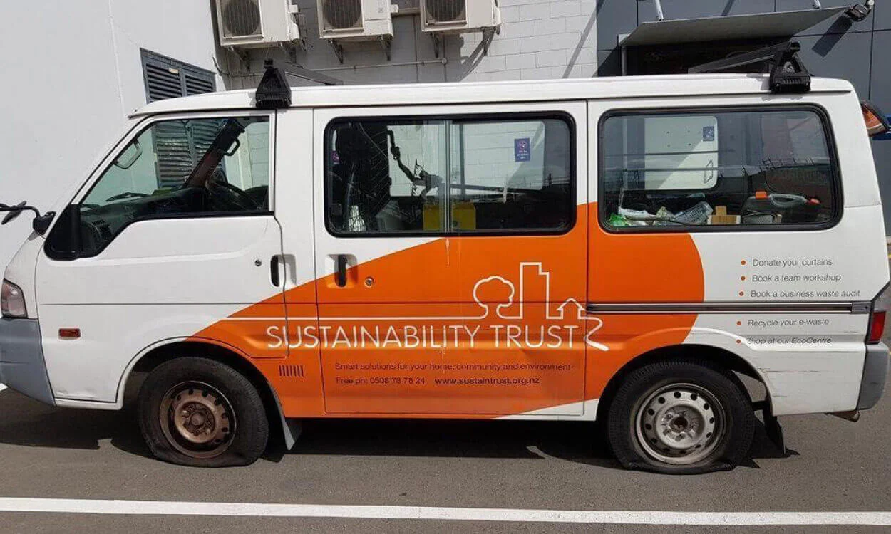 To the person who slashed the tyres on our community van