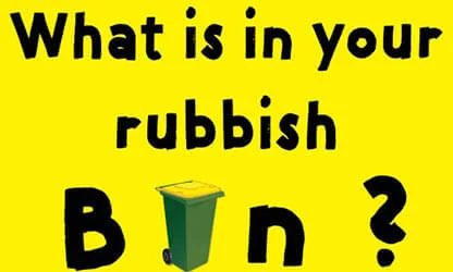 The rubbish bin is no place for food. 