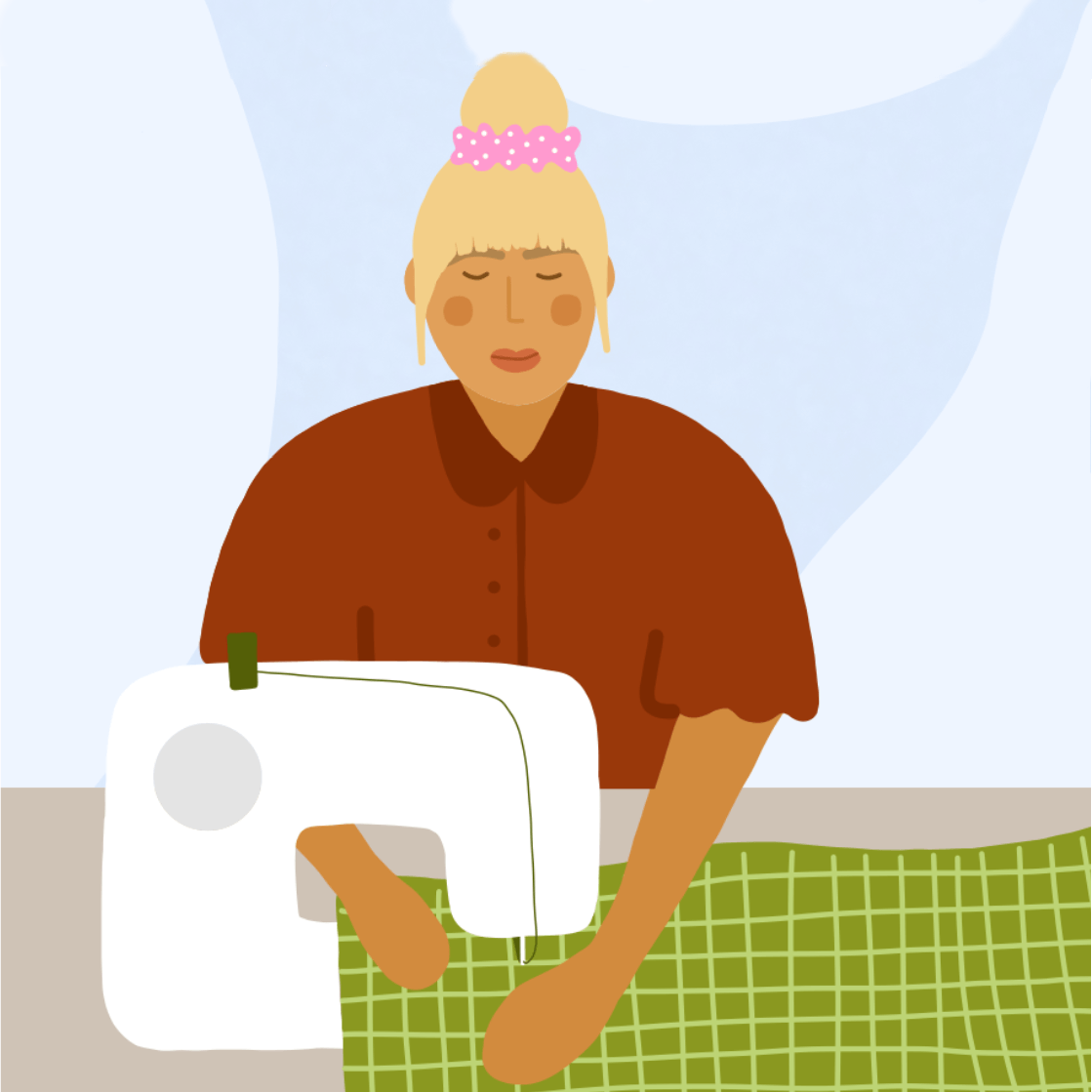 We'll cut, line and sew them