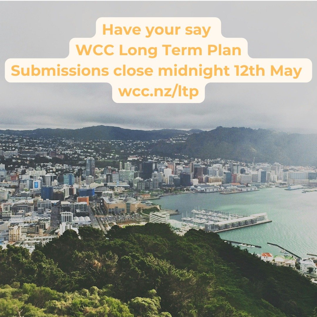 There is still time! 

We're putting together our submission on the Wellington City Council Long Term Plan. Submissions close midnight tomorrow (12 May).

It is with input from the community that the Council decides how much they will spend on what. 