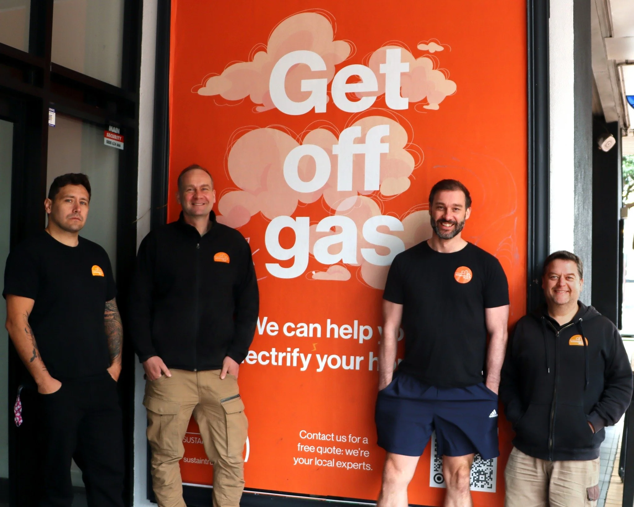 Meet the team helping you to get off gas.

You might have seen our posters around recently &mdash; we're encouraging Pōneke to electrify your whare.

When you choose electrification with Sustainability Trust, you're choosing expert advice, years of e