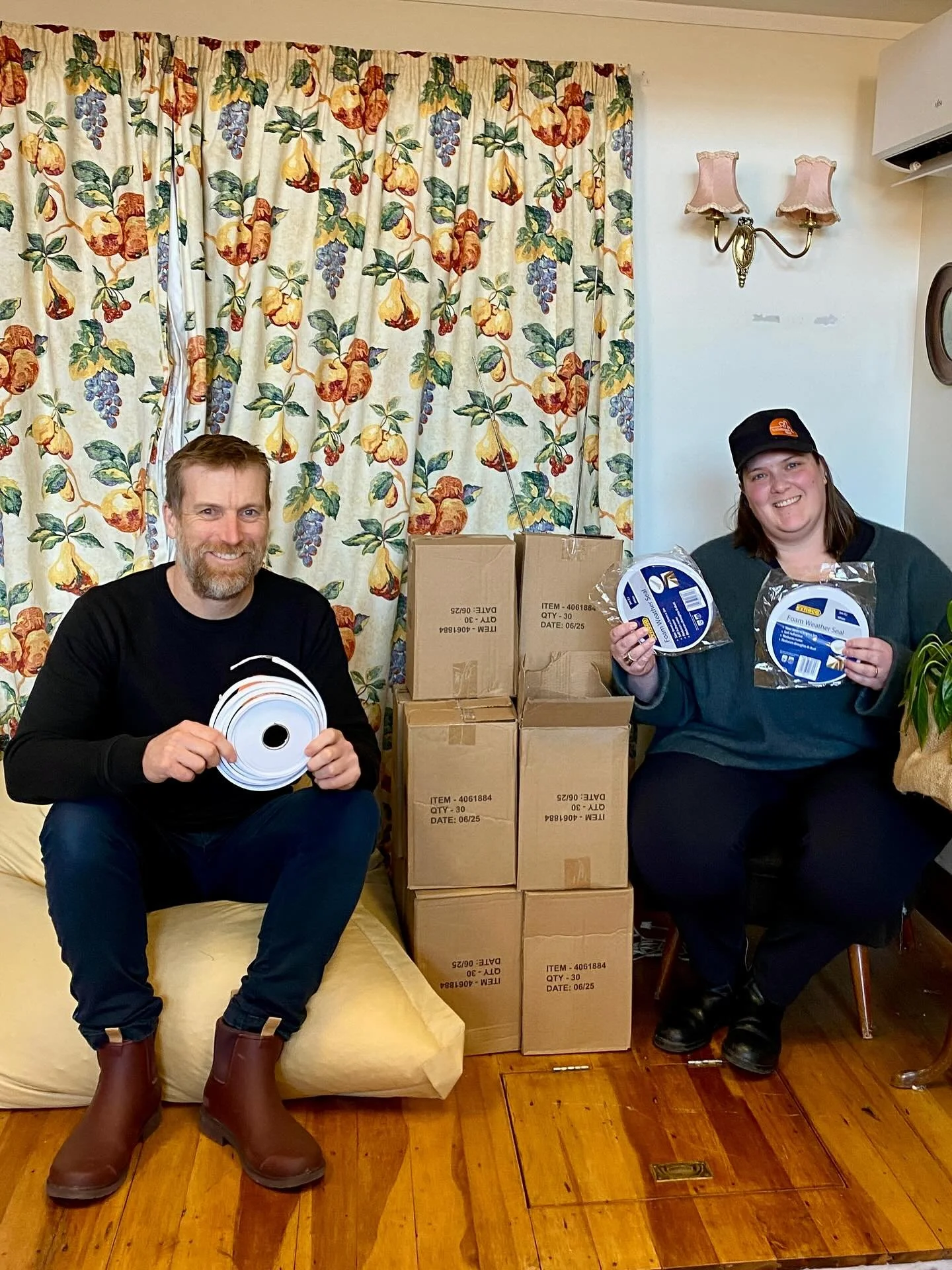 Shout out to @bunningsnz Tory Street for donating 300 rolls of draught tape to us! We&rsquo;re lucky to have such kind neighbours down here in Pōneke 🩶 

Kathryn and David from our Healthy Homes team will be putting this draught tape to good use in 