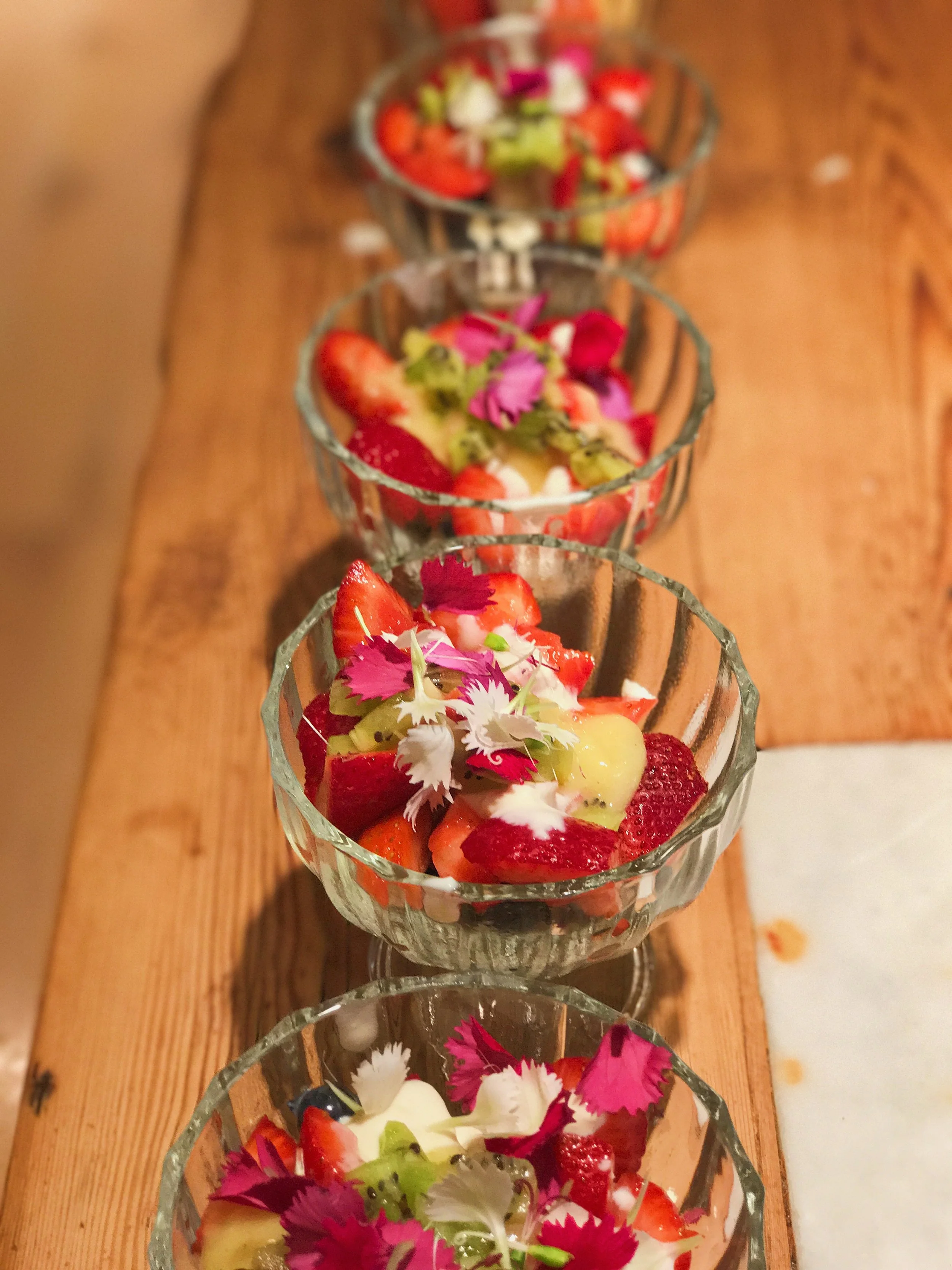 Market Fresh Mixed Berries with Mint, Dianthus & Meyer Lemon Curd