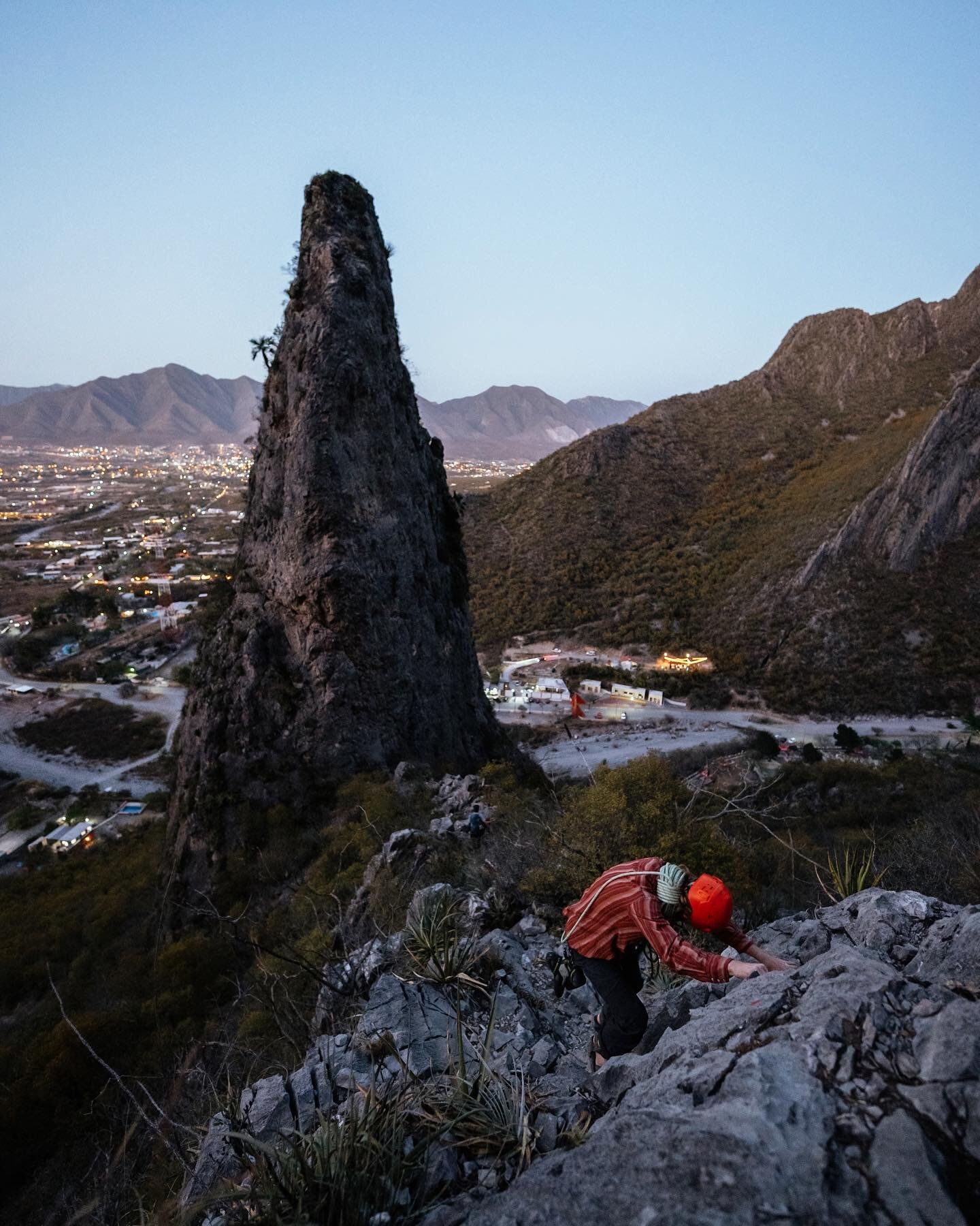 Downclimbing...

This was taken on our 2nd day in El Potrero Chico, Mexico after I had climbed the longest rock climb of my life - all with a backpack full of camera equipment documenting @noah__kane out for a chill little multi-pitch day with friend