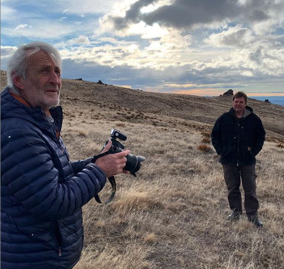 Photographer Tim Hawkins capturing a portrait of Matt Dicey