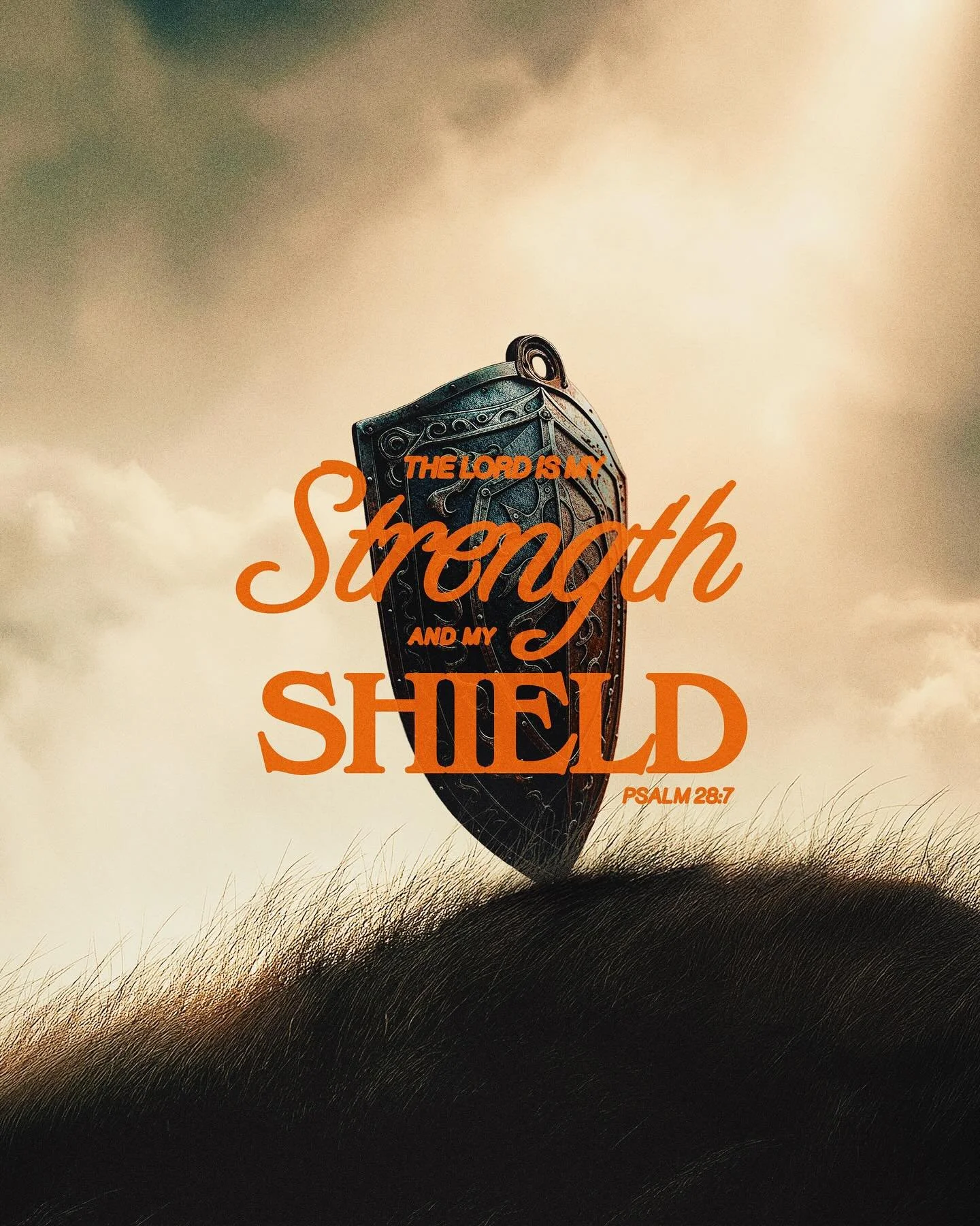 &ldquo;The Lord is my strength and my shield&rdquo; - Psalm 28:17
&bull;
&bull;
Visual made for this week&rsquo;s creative challenge for @churchcirclecreatives #churchcirclechallenge 
&bull;
&bull;
&bull;
#graphicdesign #branding #design #designers #