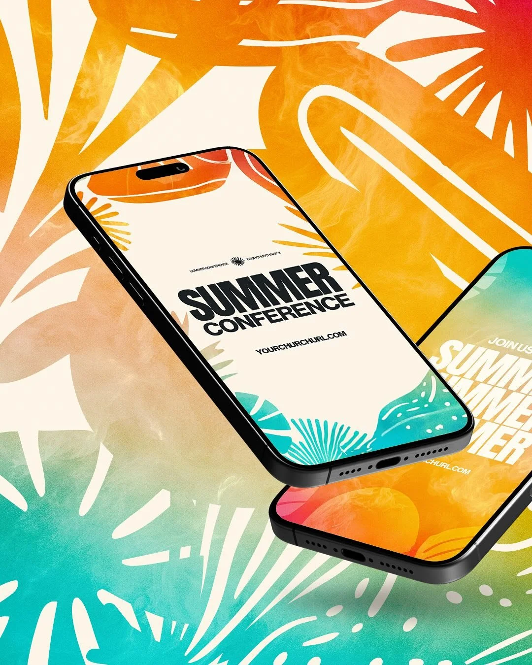 Summer Congerence☀️🍉⛱️🌴 | SZN kit I wrapped up for @sundaysocial.tv | AVAILABLE NOW!
&bull;
&bull;
These are an ecosystem of graphics made up of master slides, screen slides, social posts and stories for your church. To download this kit and many m