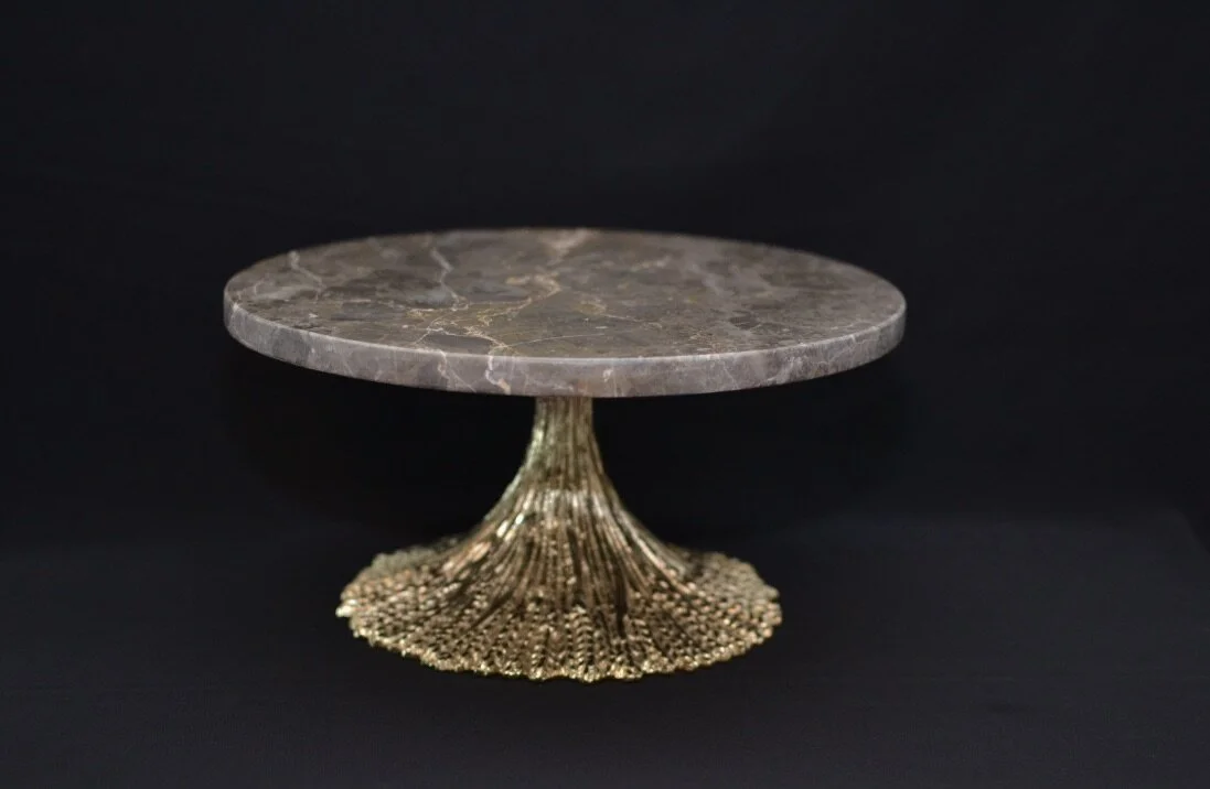 Designer Cake Stand, Wheat Design - 11"