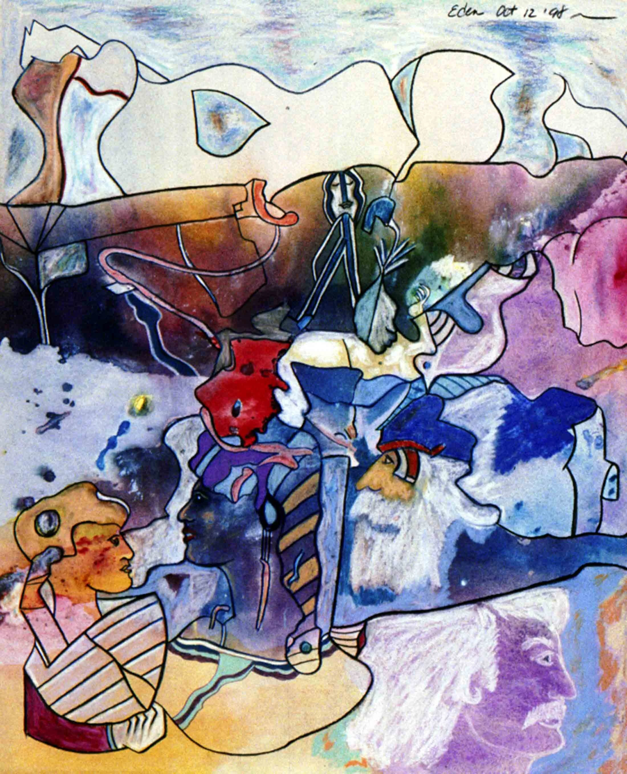 Chris in the New World | mixed media/pure pigment | fine art | Eden Maxwell