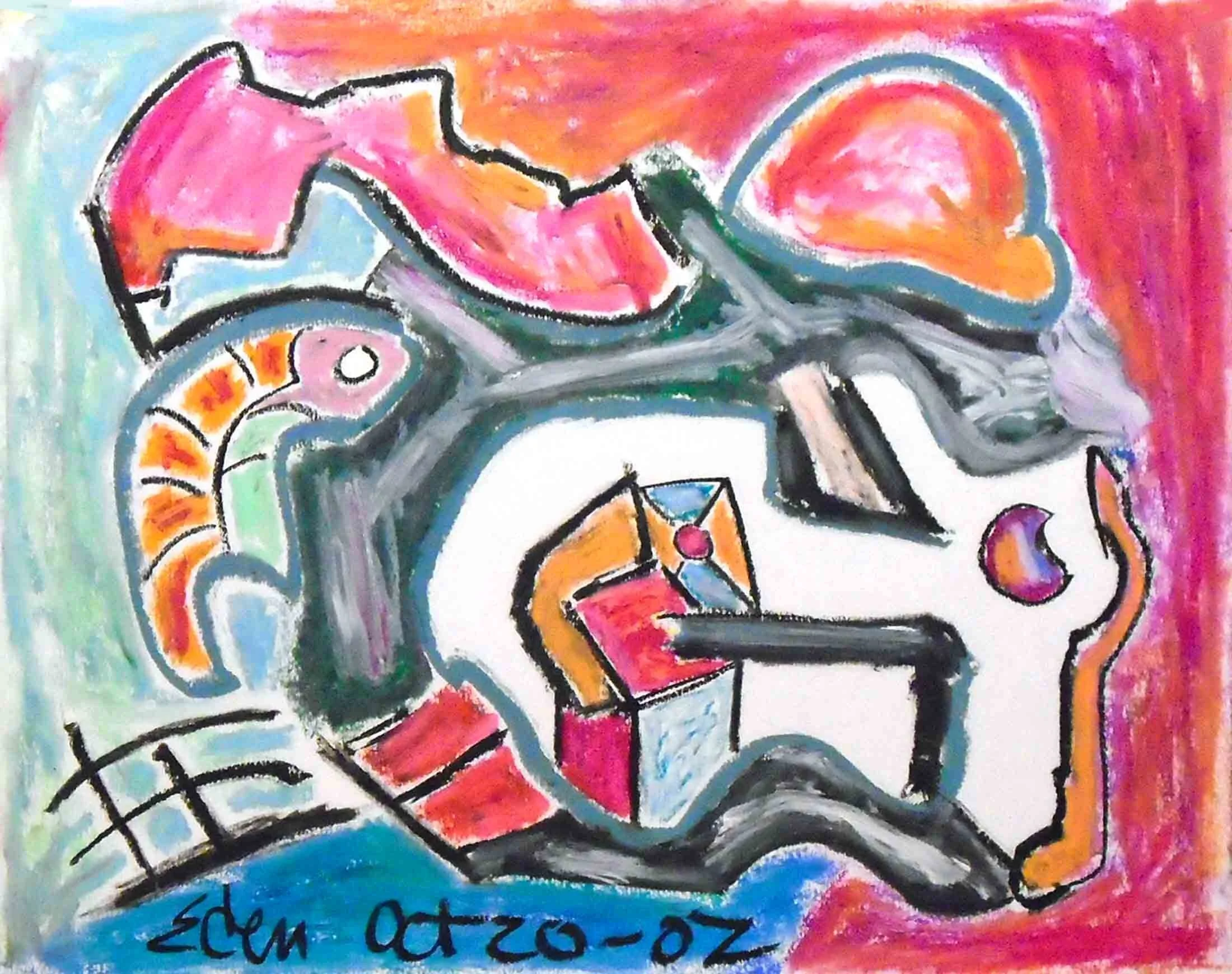 Nishikigoi (koi) | oil pastel | fine art | Eden Maxwell