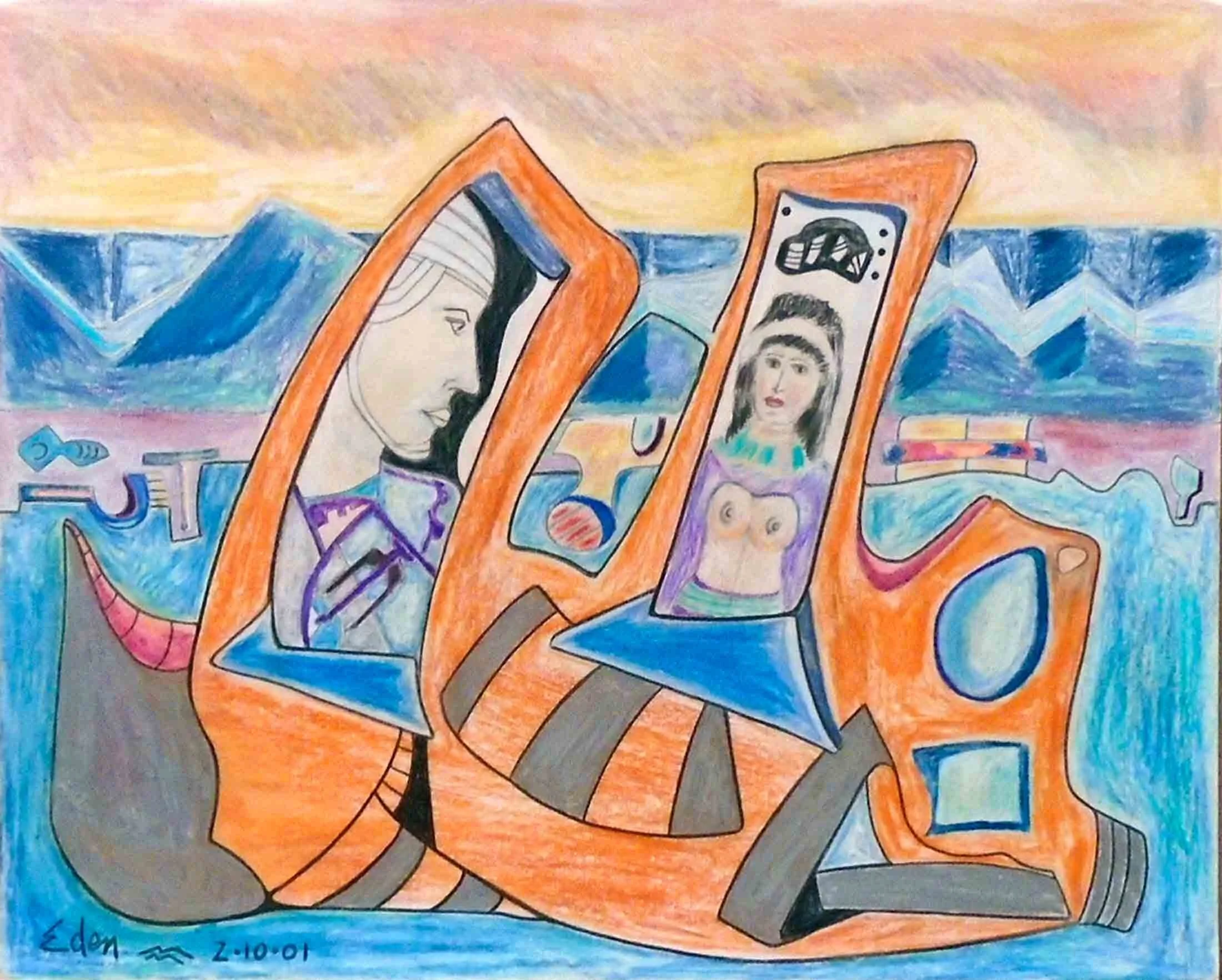 On River Time | color pencil | fine art | Eden Maxwell