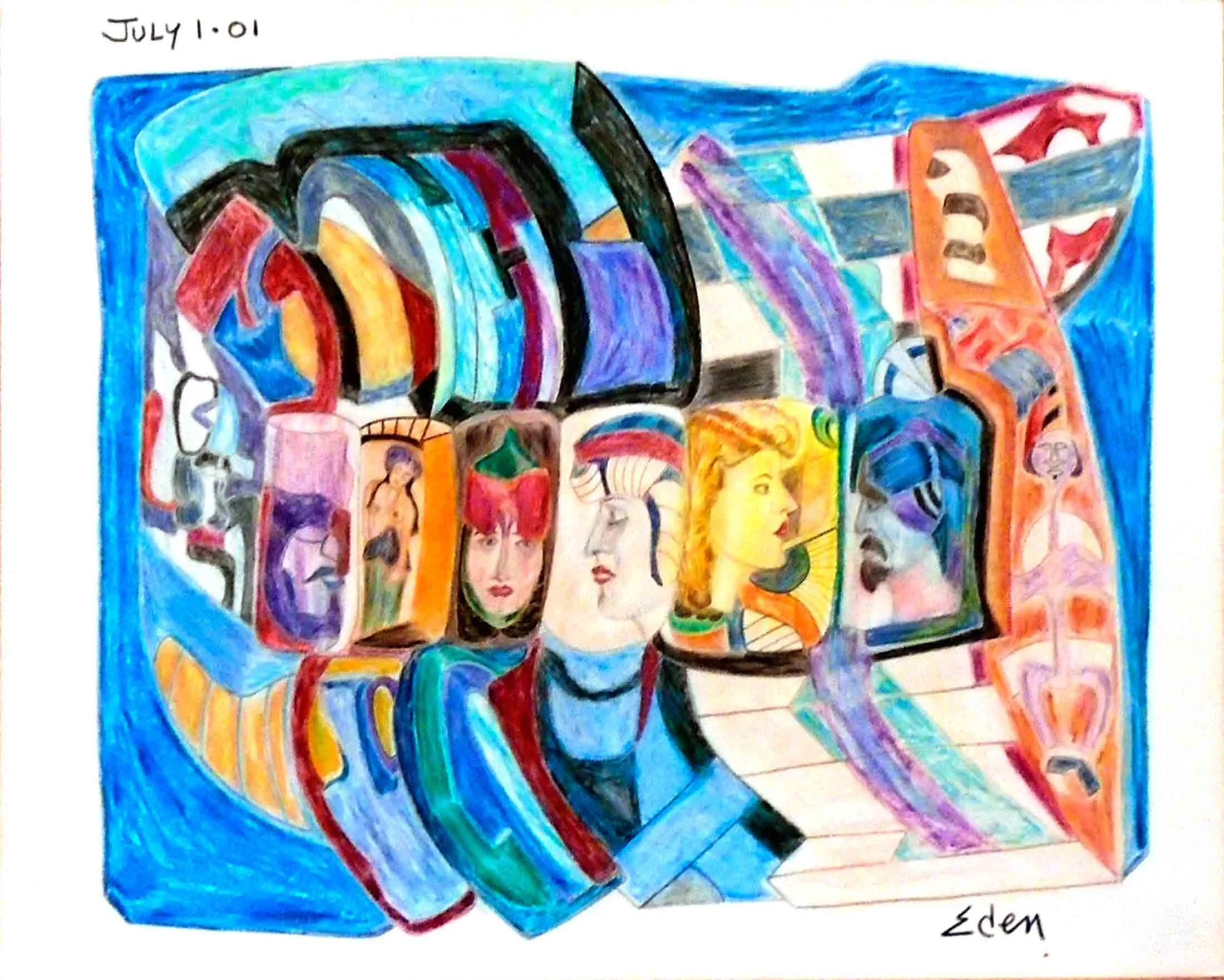 Tableau Veritas Redux | color pencil | fine art | Eden Maxwell