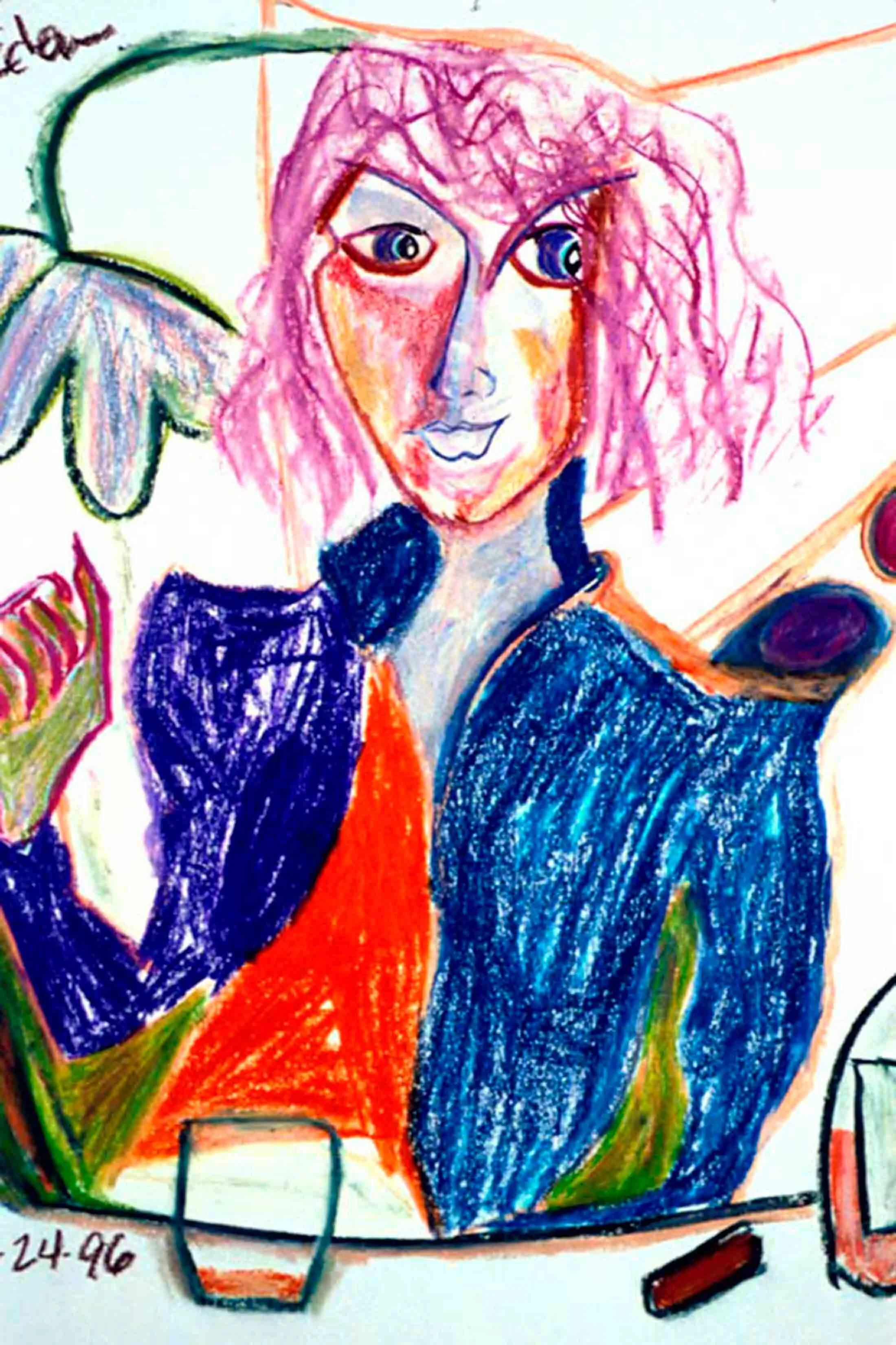 Working Girl | mixed media | fine art | Eden Maxwell