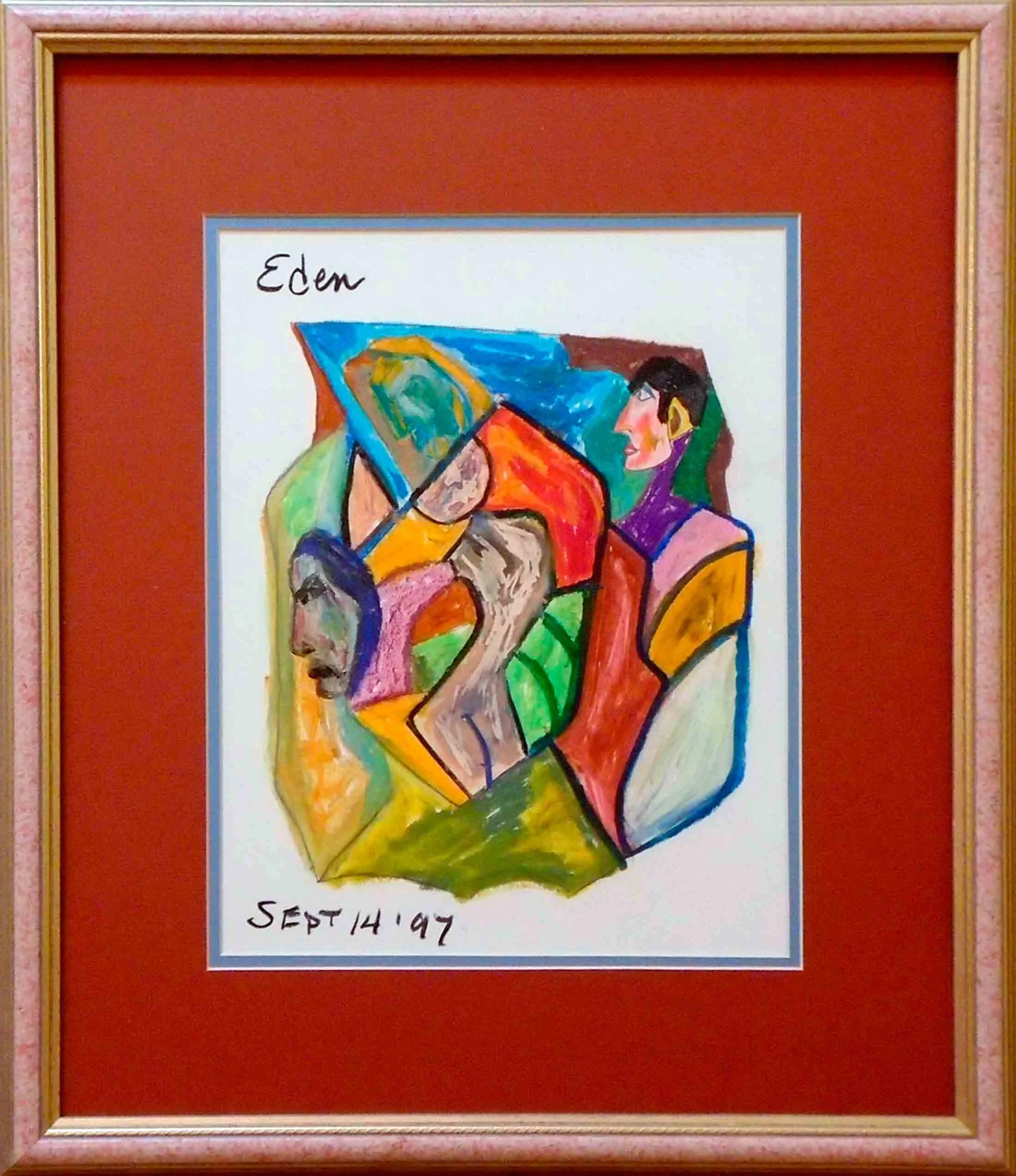 I Dream of Vulcan | oil pastel | framed | fine art | Eden Maxwell