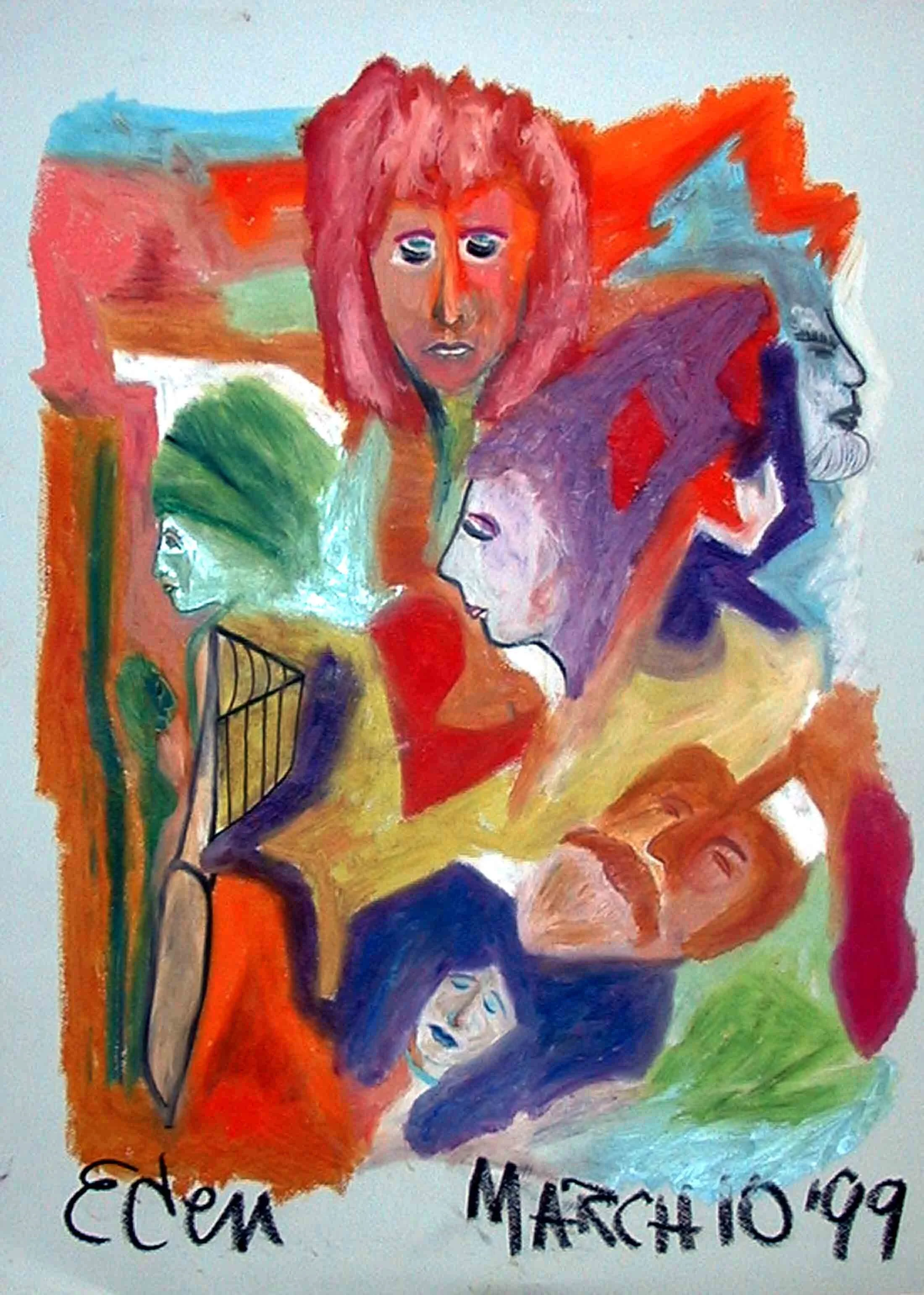Artist Party | mixed media | fine art | Eden Maxwell