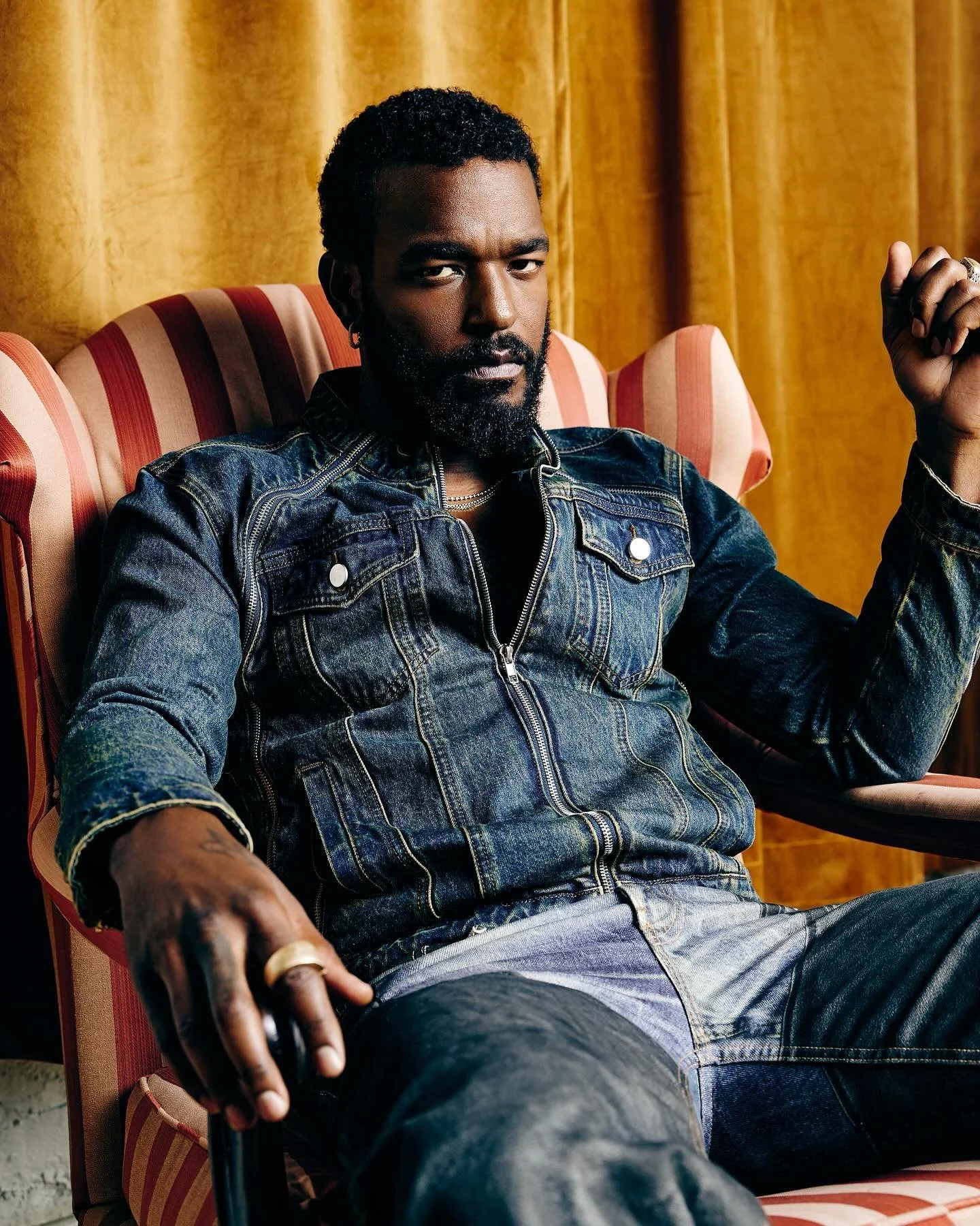 Actor and three-time Grammy-nominated singer-songwriter Luke James, wearing our denim moto jacket, captured by Ashley Chappell for Num&eacute;ro Netherlands.
@numero_netherlands @numeromagazine 
Talent: Luke James @wolfjames
Photographer: Ashley Chap