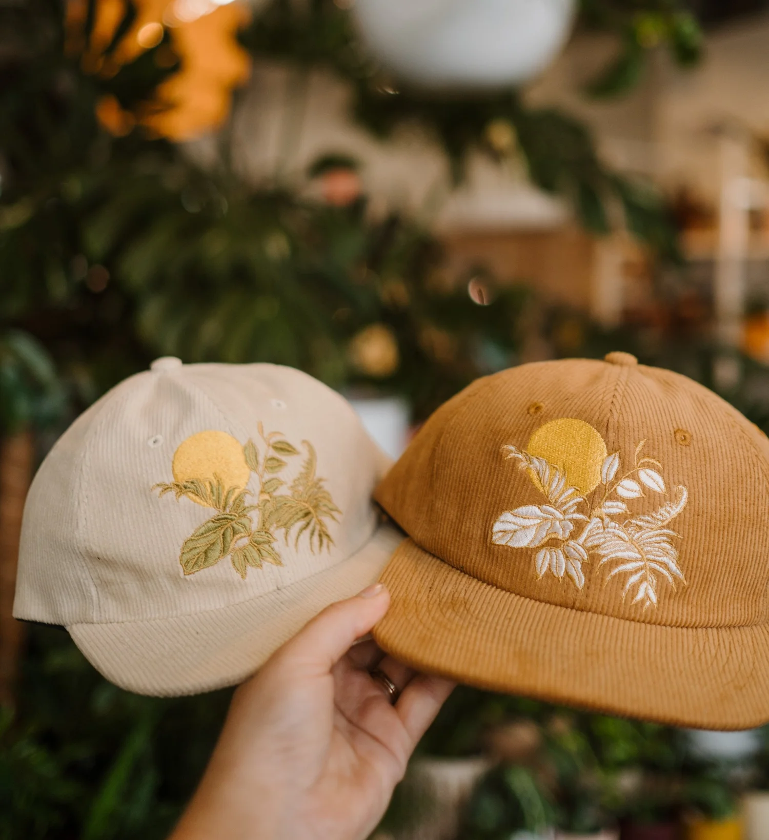 TFCO Large Embroidery Corduroy Hat — That Feeling Co