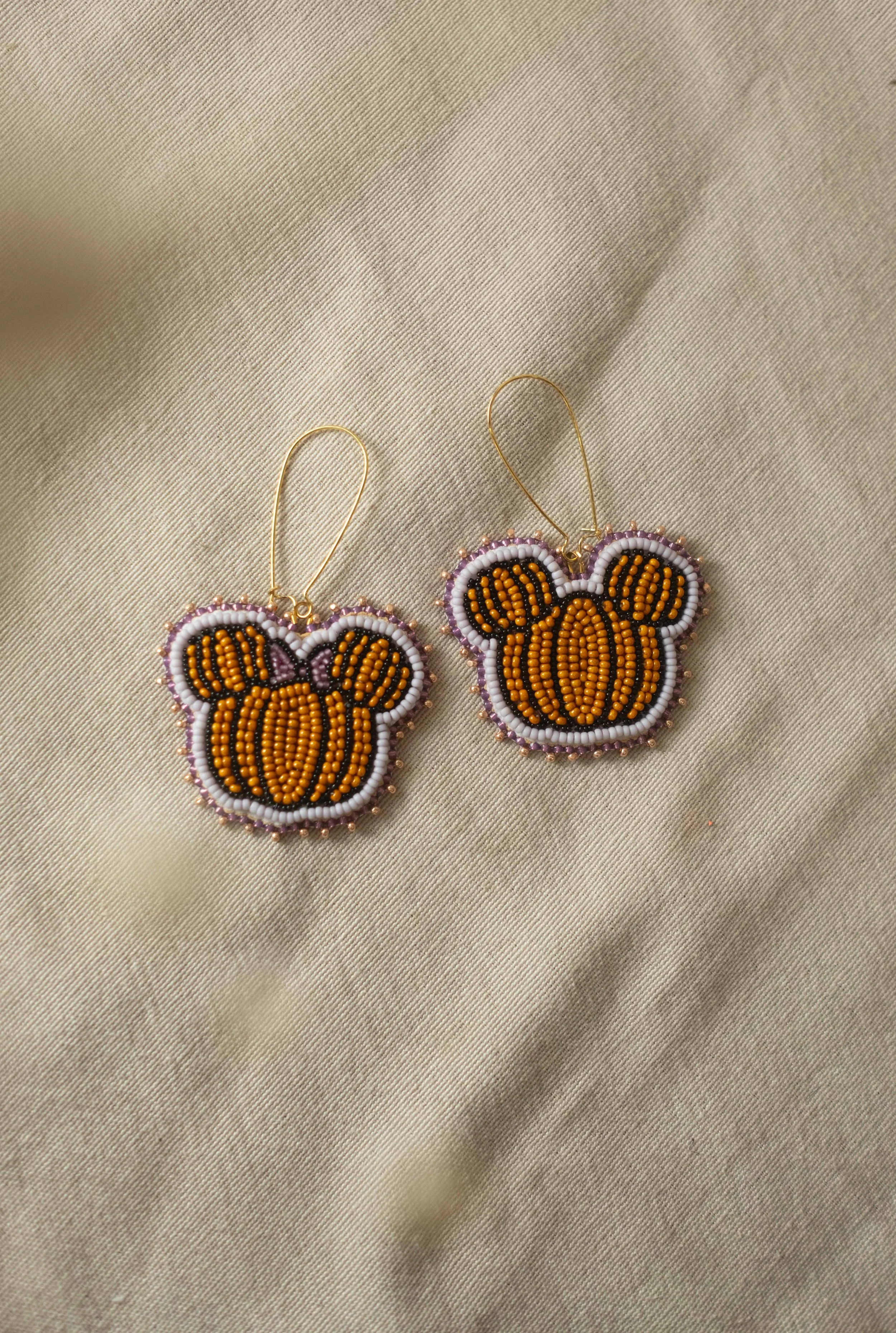 Mickey Pumpkin Earrings by Aattai Panikpak