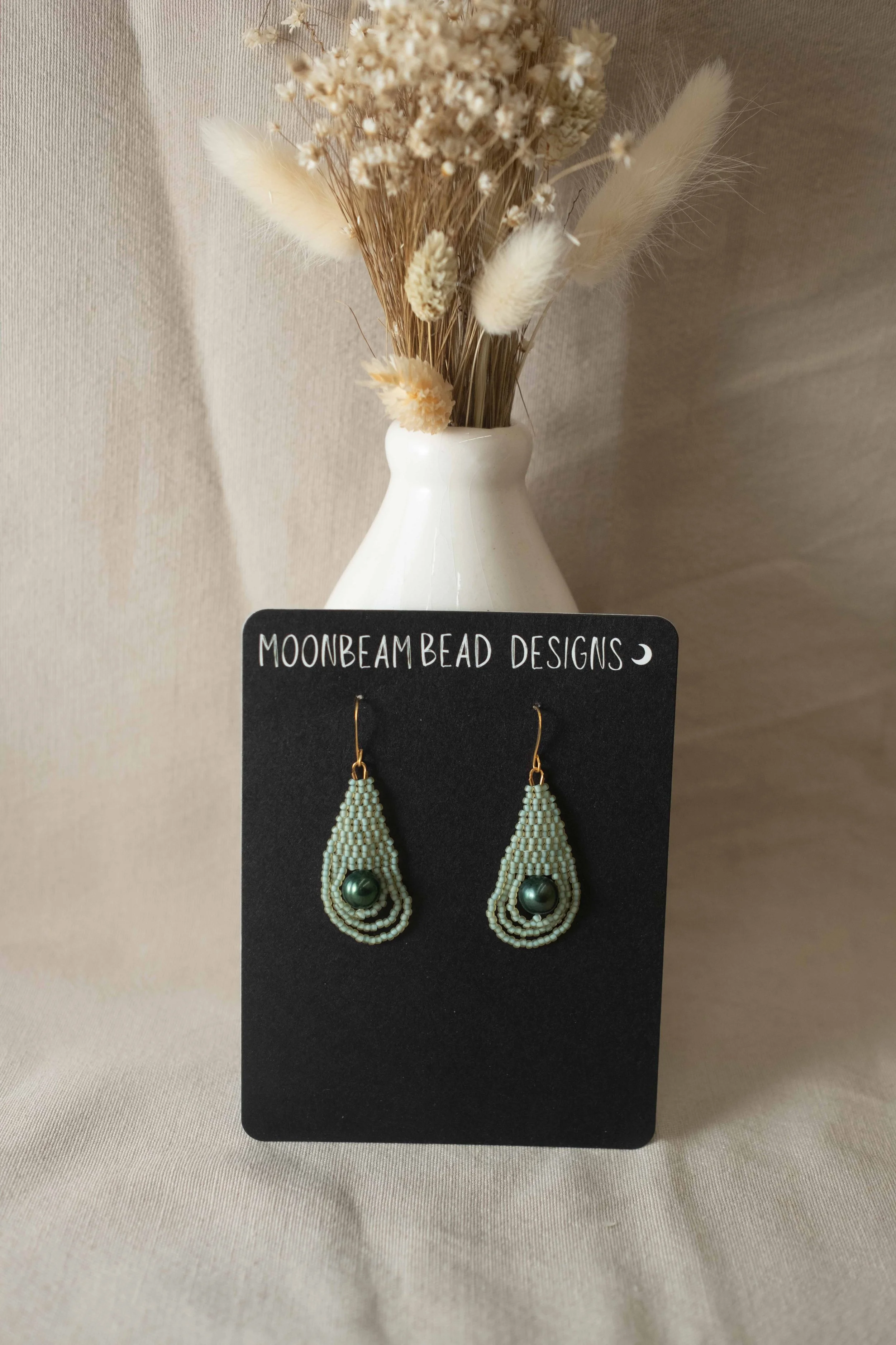 Avodrop Earrings by Moonbeam Bead Designs
