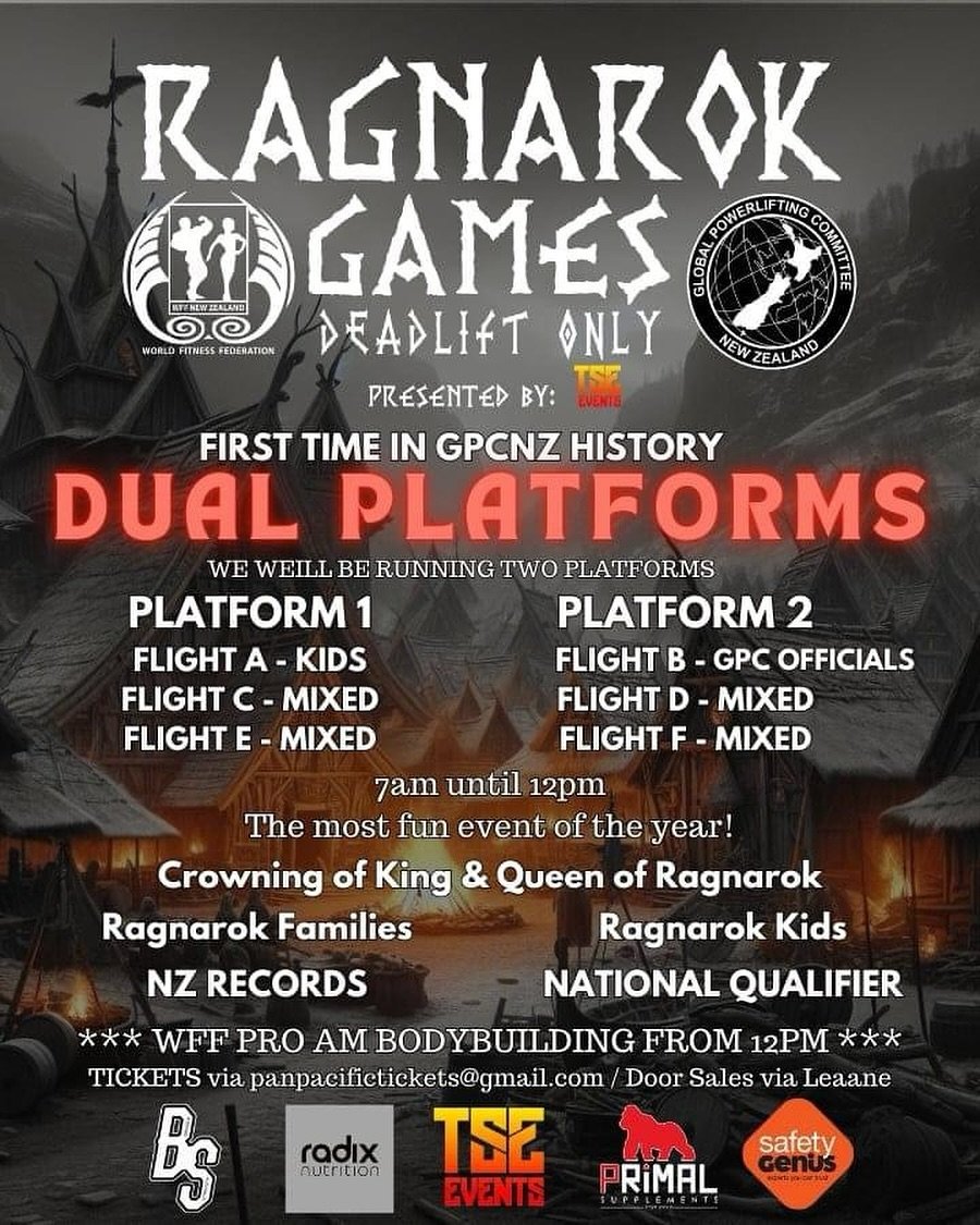 **HUGE ANNOUNCEMENT**

Ladies and gentlemen we are excited to announce at RAGNAROK for the first time in GPCNZ history we are changing the game with dual platform operating for the one comp 😁

The spectacle of this alone will be astonishing!!!

RAGN