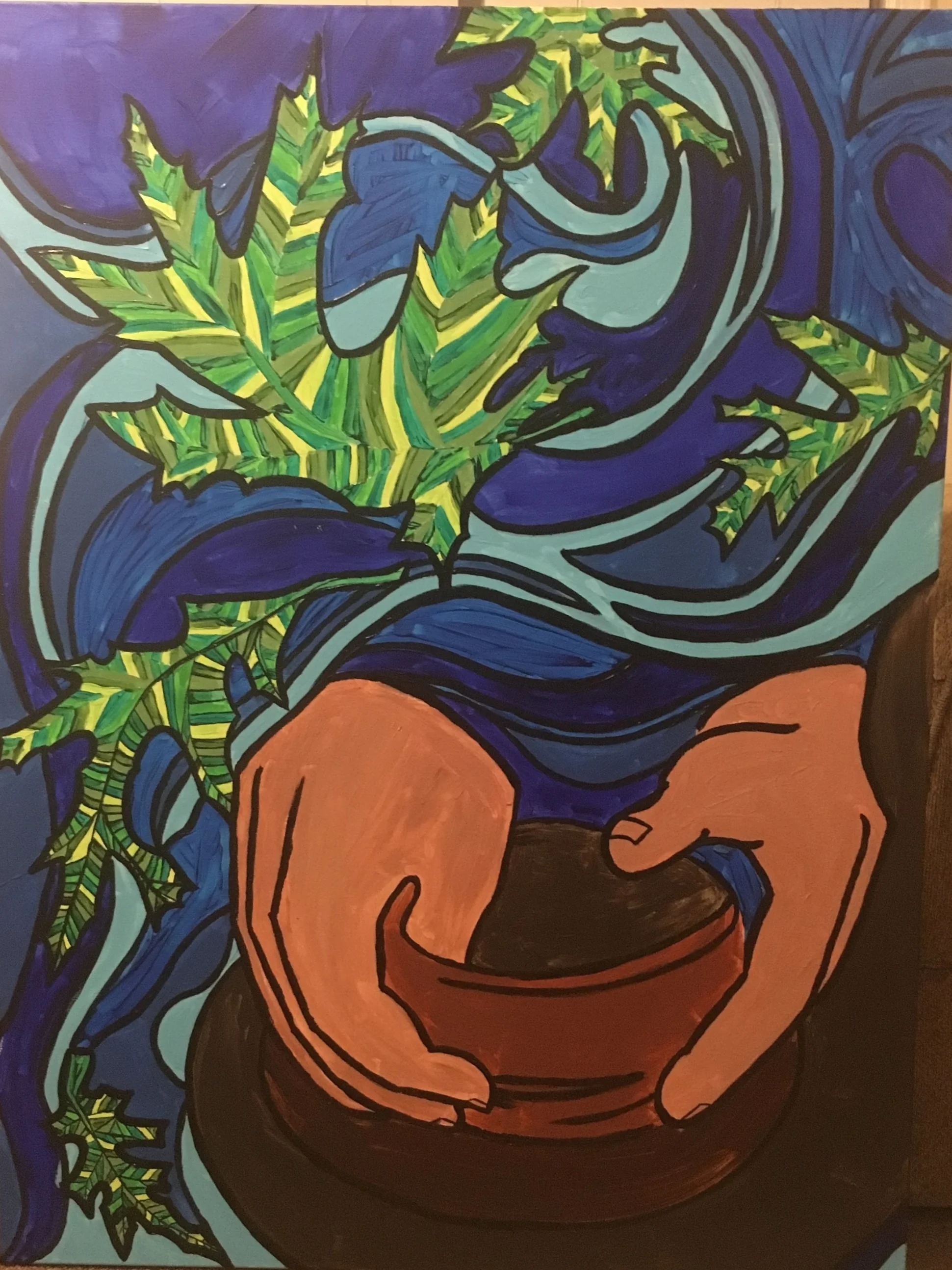  This piece was created for Decatur Presbyterian Church during one of their worship services during Advent. It is inspired by a coloring page in the Sanctified Art Advent curriculum.  