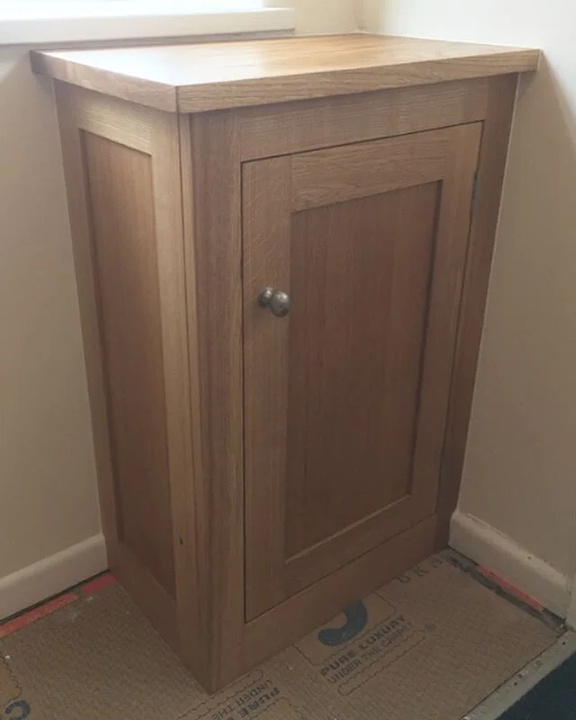 Solid european oak meter cabinet made and fitted to tidy up this meter unit complete with a modern looking shaker style door.
Finished with 3 coats of finishing oil.
For all your made to measure cabinets get in touch to discuss yours .
#outofthewood