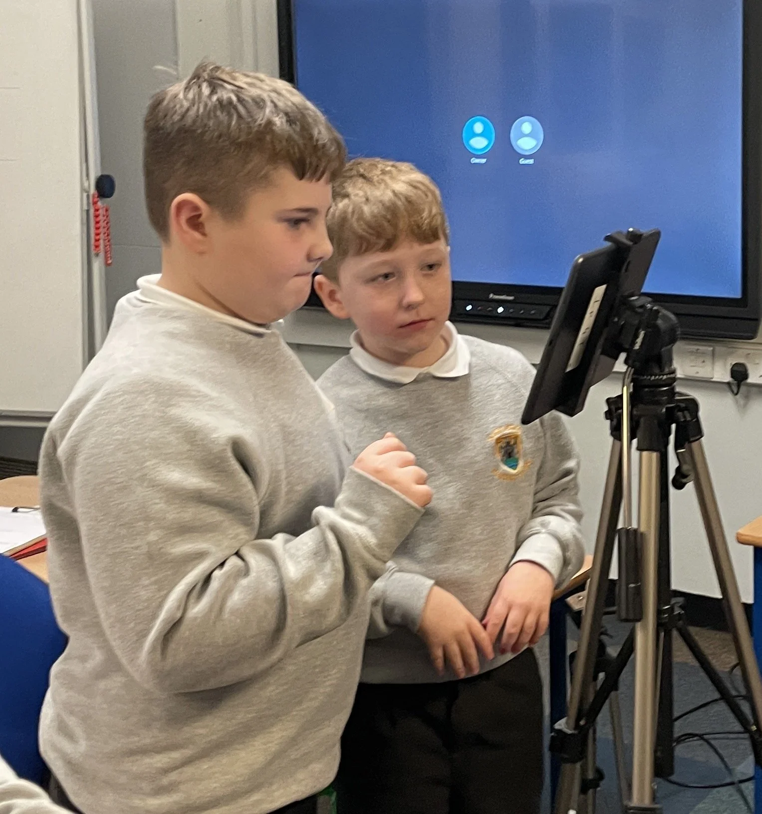 Castleside boys filming.JPG