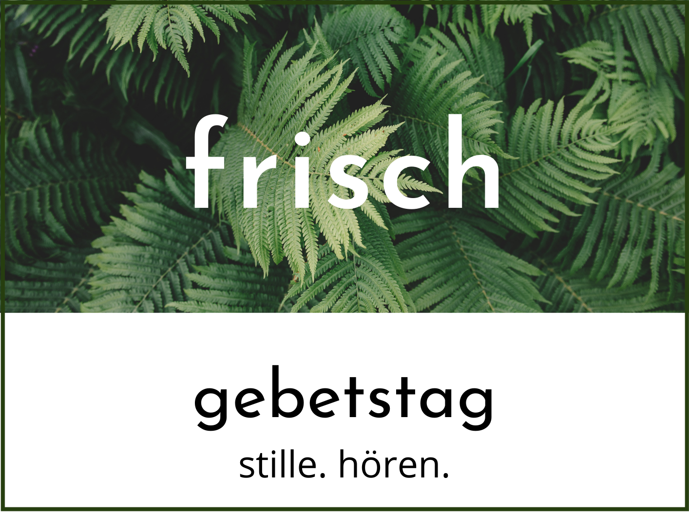 frisch: Gebetstag