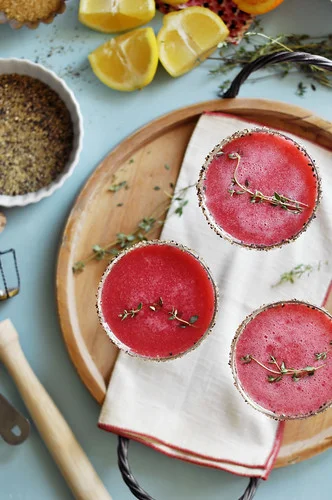 Raspberry Black Pepper Cider Cocktail