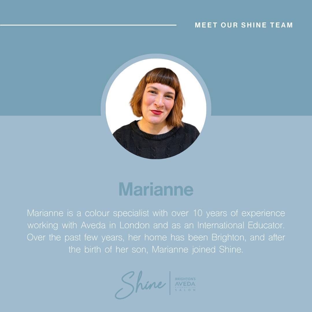 Meet Marianne, our colour specialist 🌈

With over ten years of experience working with Aveda in London and as an International Educator, Marianne has found her home in Brighton in recent years. Following the birth of her son and due to her lack of l