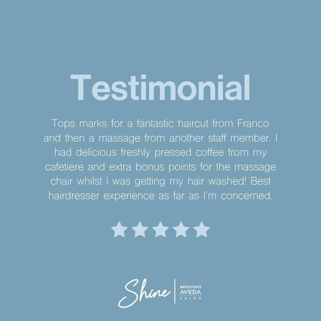 We love this review! 💫

At Shine, we aim to provide you with the best experience possible. 

Book your appointment with us today.

#shinehairbrighton #brightonsalon #brightonhairdresser #brightonlife #thisisbrighton #avedasalon #avedabrighton #hairg