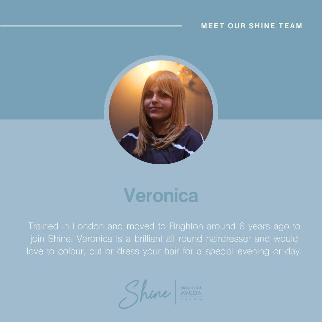 Meet Veronica, our talented hairdresser 💇&zwj;♀️

Having previously trained in London, Veronica has now been at Shine for around 6 years. She is your go-to for cuts and colours that make your hair shine for any occasion. Originally from Naples, she 