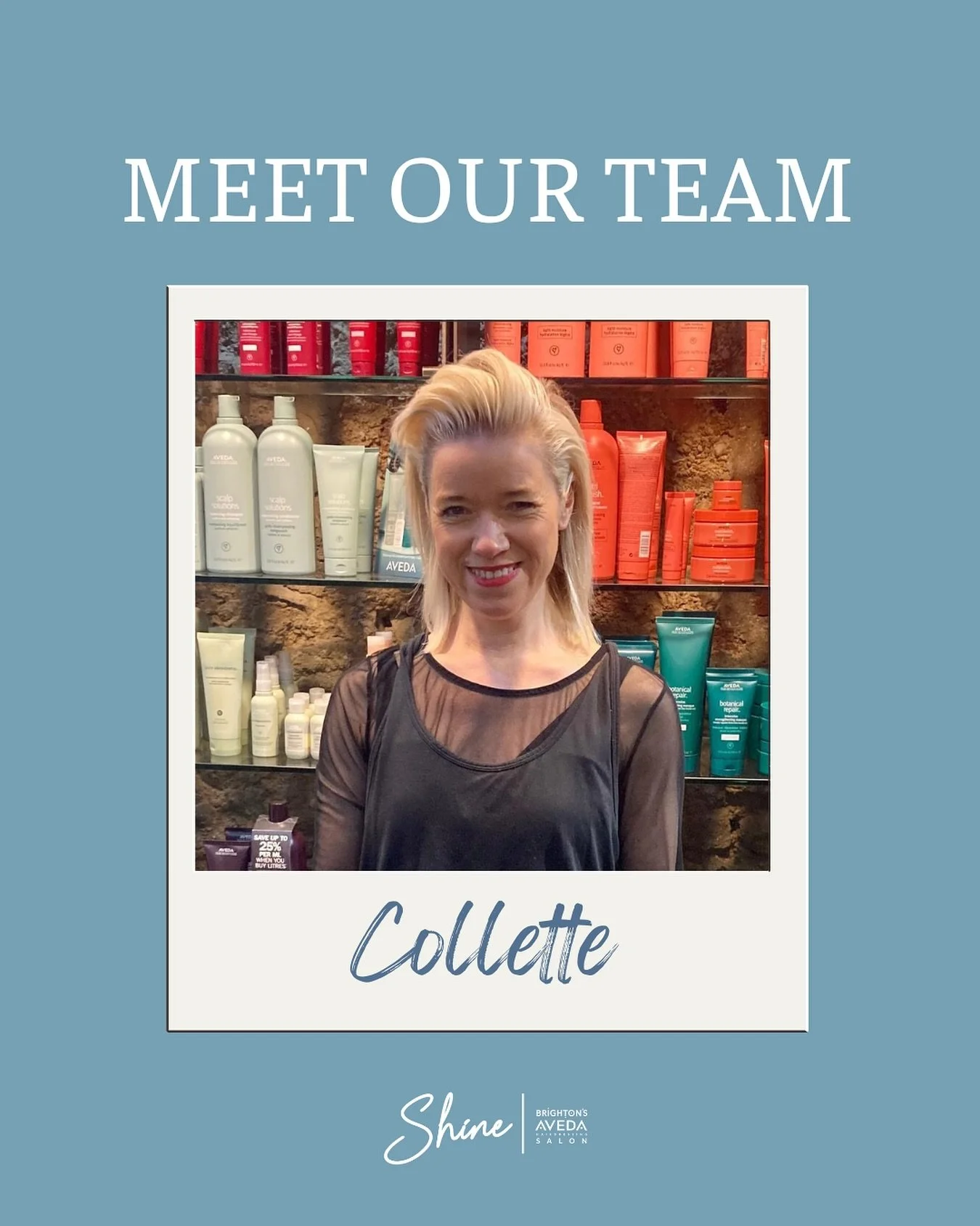 Next up in our Meet the Team series &mdash; Collette! ✨

Collette has spent over 30 years in the hair industry, styling in London, Melbourne and Dublin before finding her spiritual home by the sea here in Brighton.

Not only is she a fantastic stylis