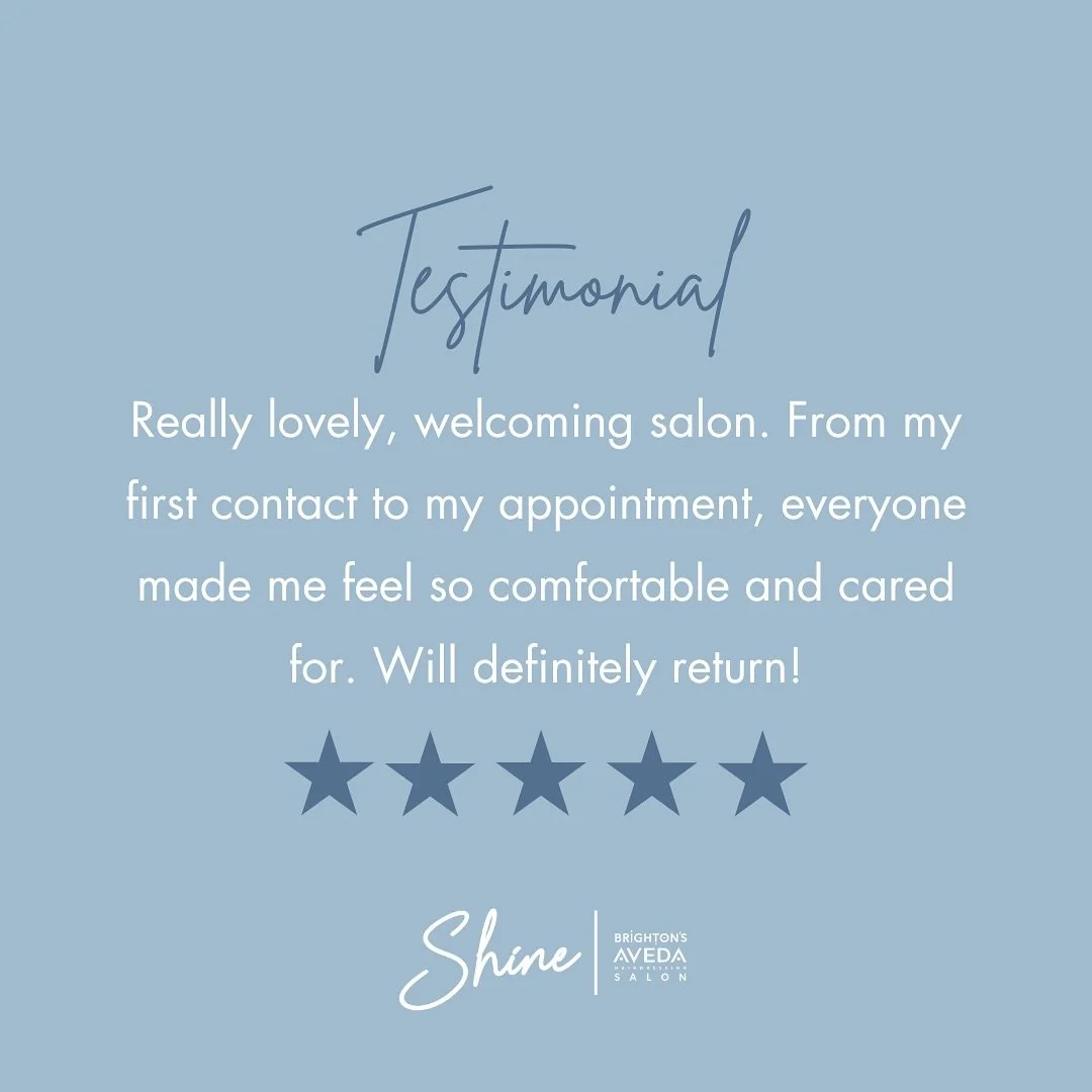 Nothing makes us happier than happy clients &ndash; it means everything 💙 

Thank you to all of you who take the time to leave a review &ndash; and to this lovely client, we can&rsquo;t wait to welcome you back! 

#BrightonStyle #BrightonHairdresser