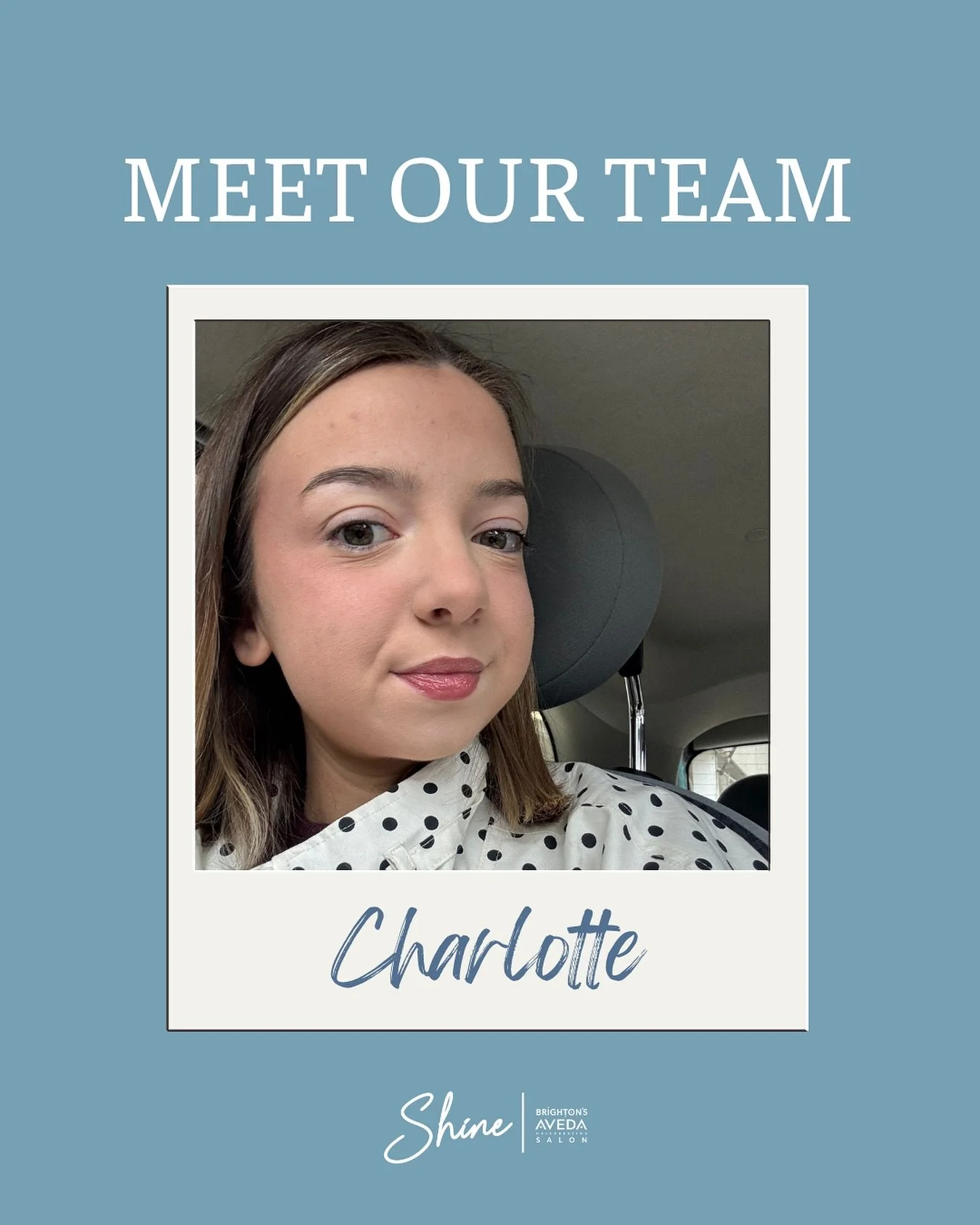 Meet the Team ✨

Say hello to Charlotte! 💙 Charlotte has been a part of team Shine for nearly four years and qualified earlier this year. She has a real passion for cutting, colouring and creating beautiful blow dries that leave you feeling your bes
