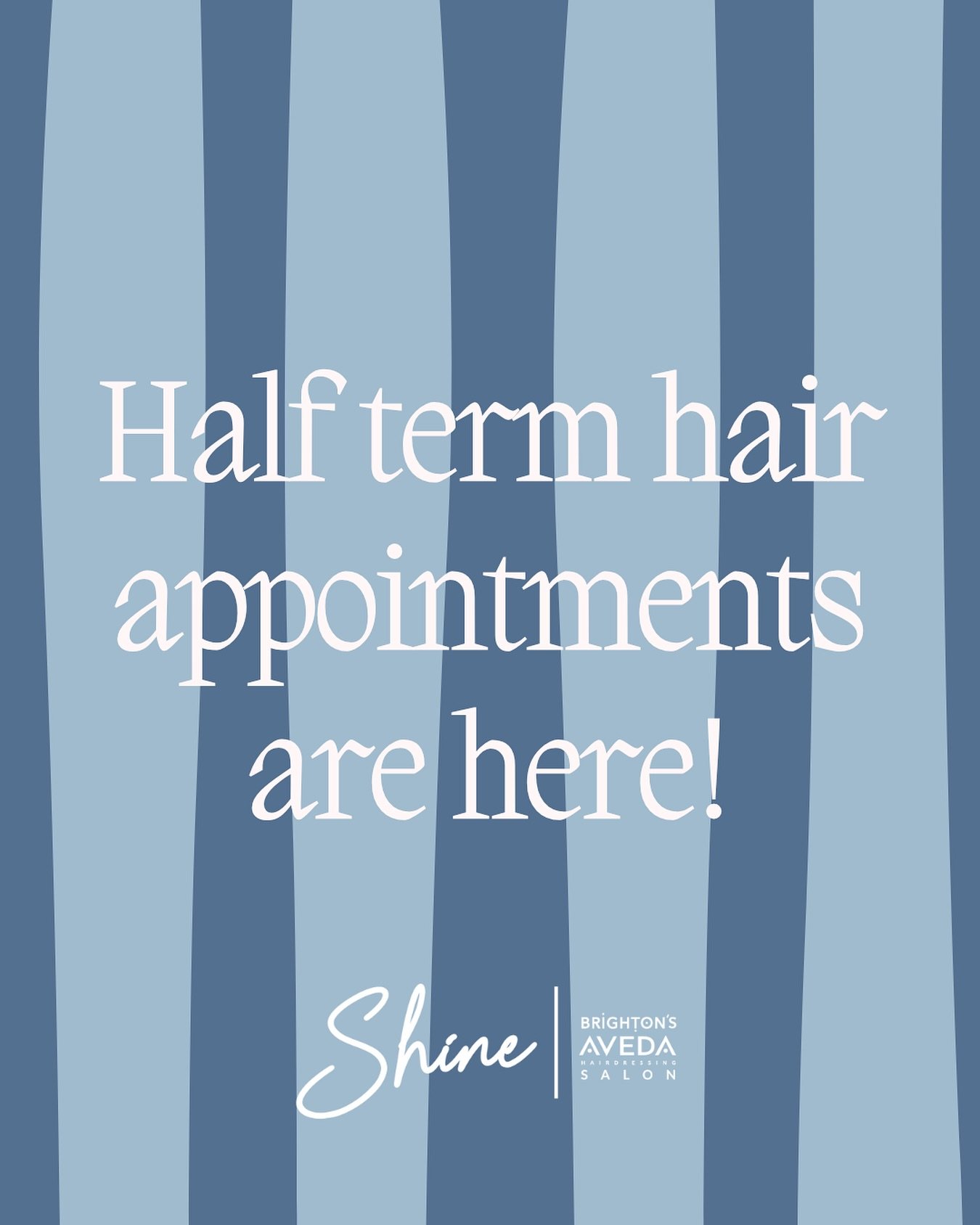 Kids&rsquo; Half Term Appointments! ✂️

Need a half term haircut? Charlotte has a limited number of children&rsquo;s appointments available next week for a wash, cut and blow dry for just &pound;28.

Appointments are limited so please get in touch to