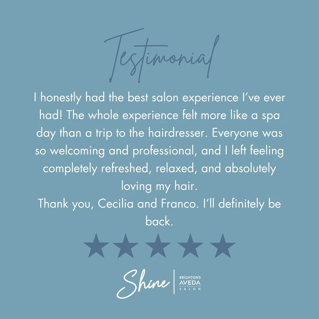 With a relaxing aromatic head and shoulder massage to start things off, followed by our massage chair while your hair is washed, every visit to Shine should feel a little like a spa day. ✨

Ready to be throughly pampered (and get your hair done while