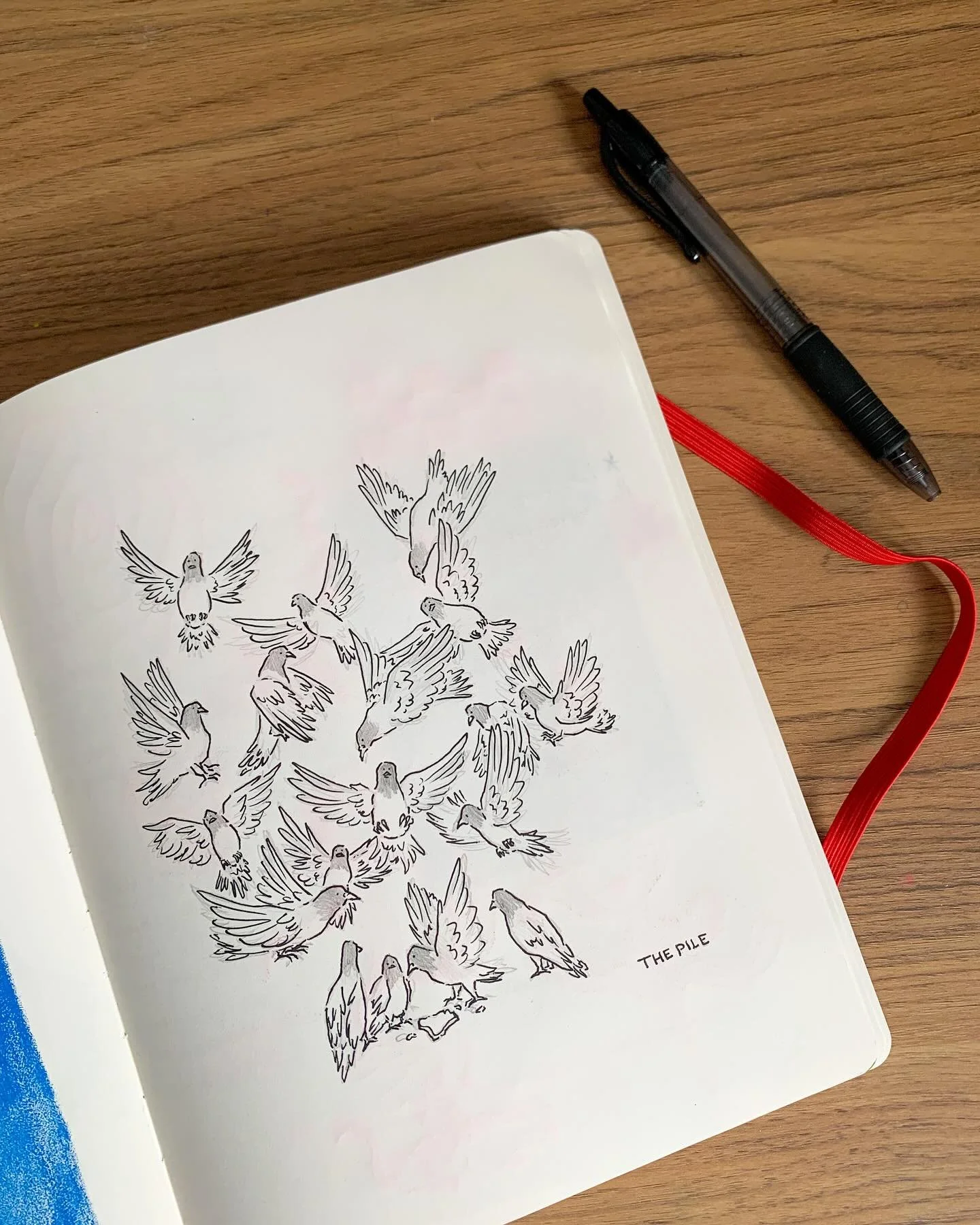 from notes app &rarr; sketchbook &rarr; risograph print. It&rsquo;s funny how ideas form 

Pigeon Pile, 8&rdquo;x10&rdquo; Risograph Art Print ✎ now available 

#risograph