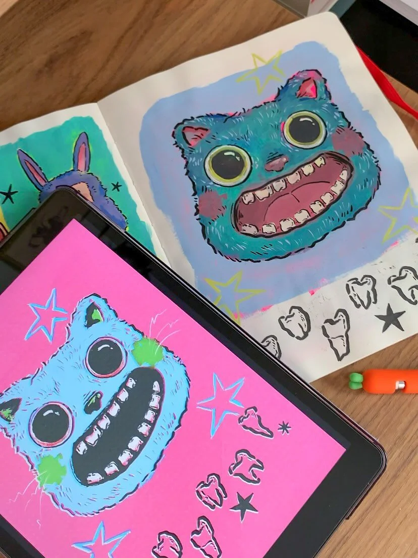 Last chance to get your hands on this toothy little friend 🦷💖 available until the end of the month. 🔗 in bio/story highlights
All Print Party Mail will be sent this week! 💌