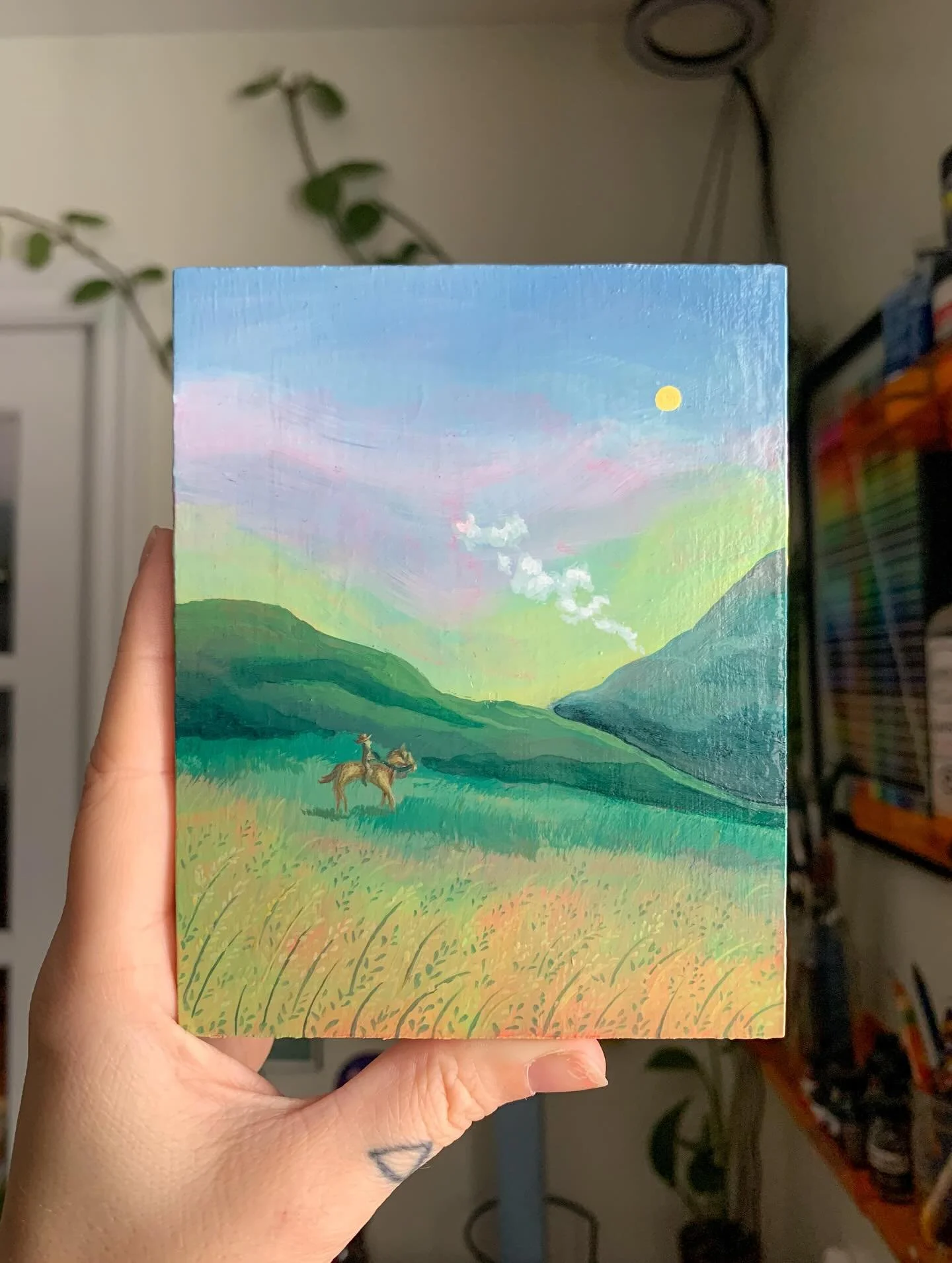 The last available painting I did for the @argyle_fine_art Pre-Shrunk showcase 🐴

Drop by today for the annual Pre-Shrunk artist meet &amp; greet from 1:30-3:00pm. Perfect time to see this tiny painting in person 💖 see you there!

Show ends Februar