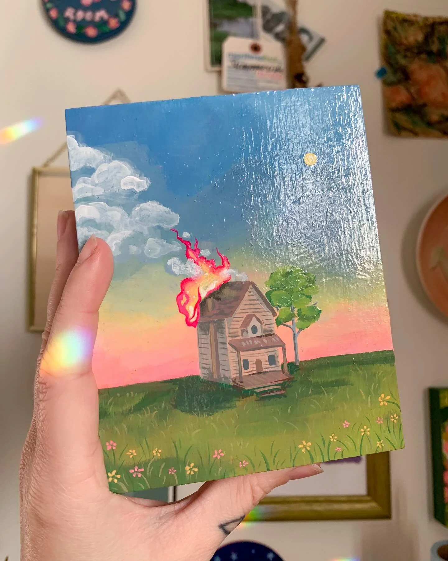 2/3 🔥 Bittersweet Nostalgia (SOLD) &bull; the final in my collection for Pre-Shrunk 2026 @argyle_fine_art