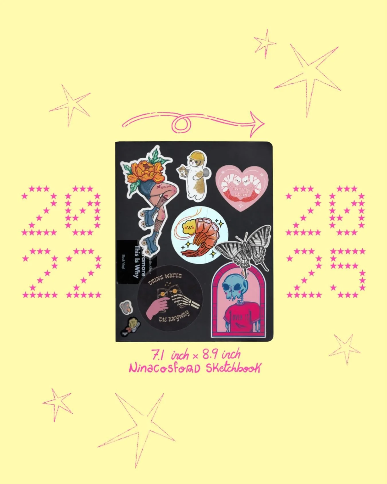 Full scans of my 2022&rarr;2025 sketchbook have been uploaded to patre✿n.

This sketchbook took me waaaayyy too long to finish&hellip;almost 3 years. It was just something I worked at occasionally and it should have been more of a routine. But there 